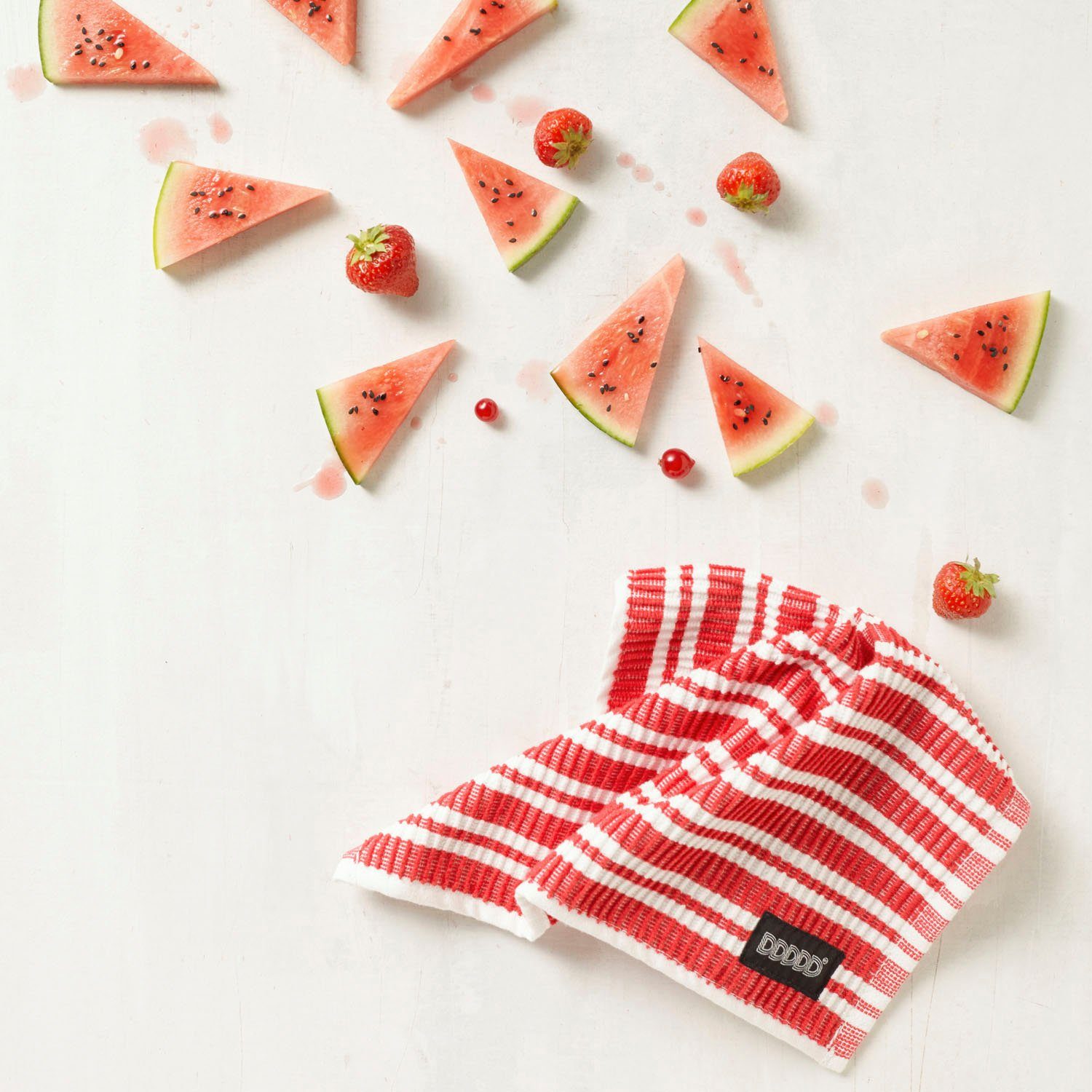 DDDDD Vaatdoek Stripe, 30x30 cm, van 100% katoen met luxueuze ribstructuur en optimale vochtabsorptie (set, 4-delig)