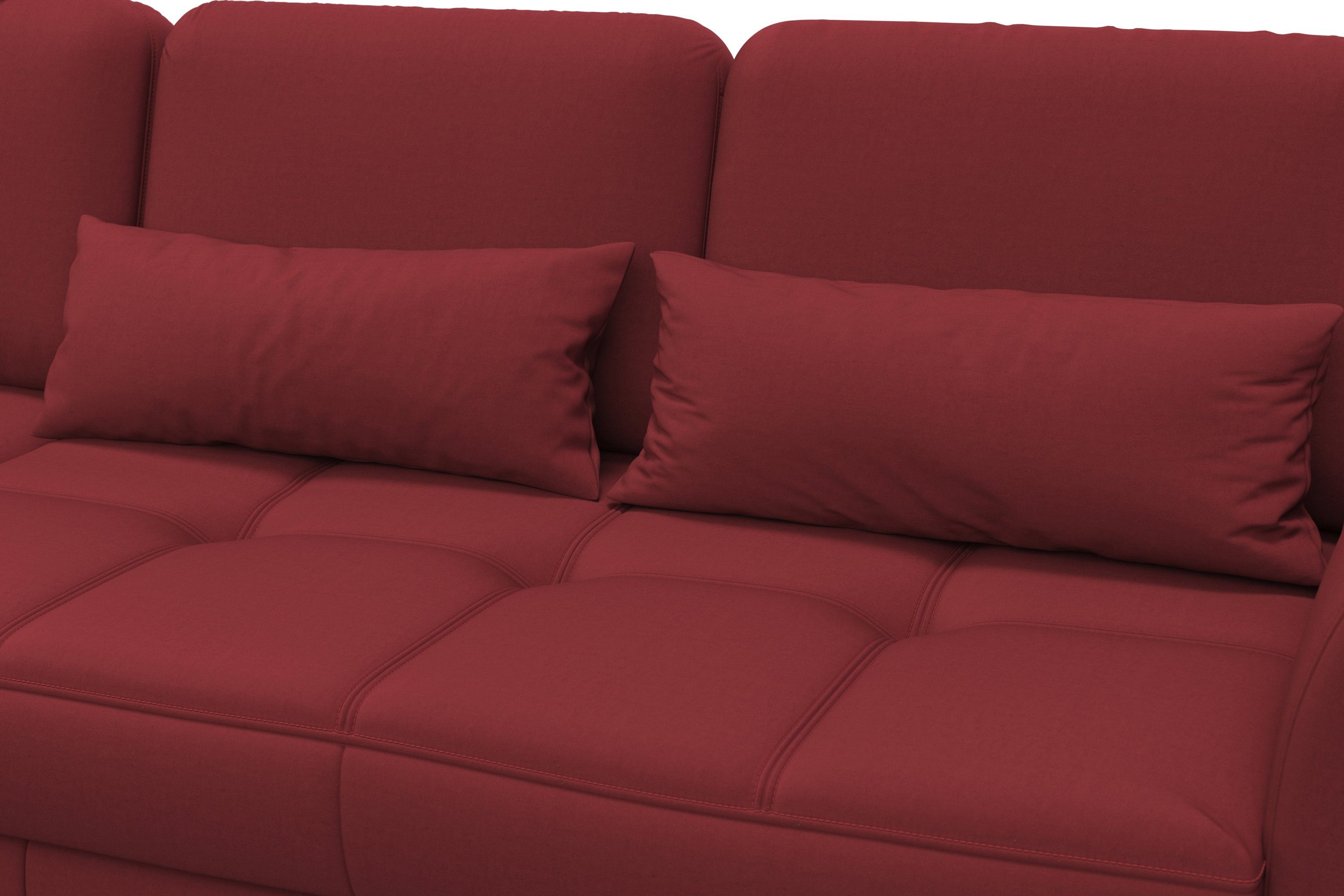 sit&more Hoekbank Bendigo L-vorm inclusief zitdiepteverstelling, bodemvrijheid 15 cm, in 2 pootkleuren