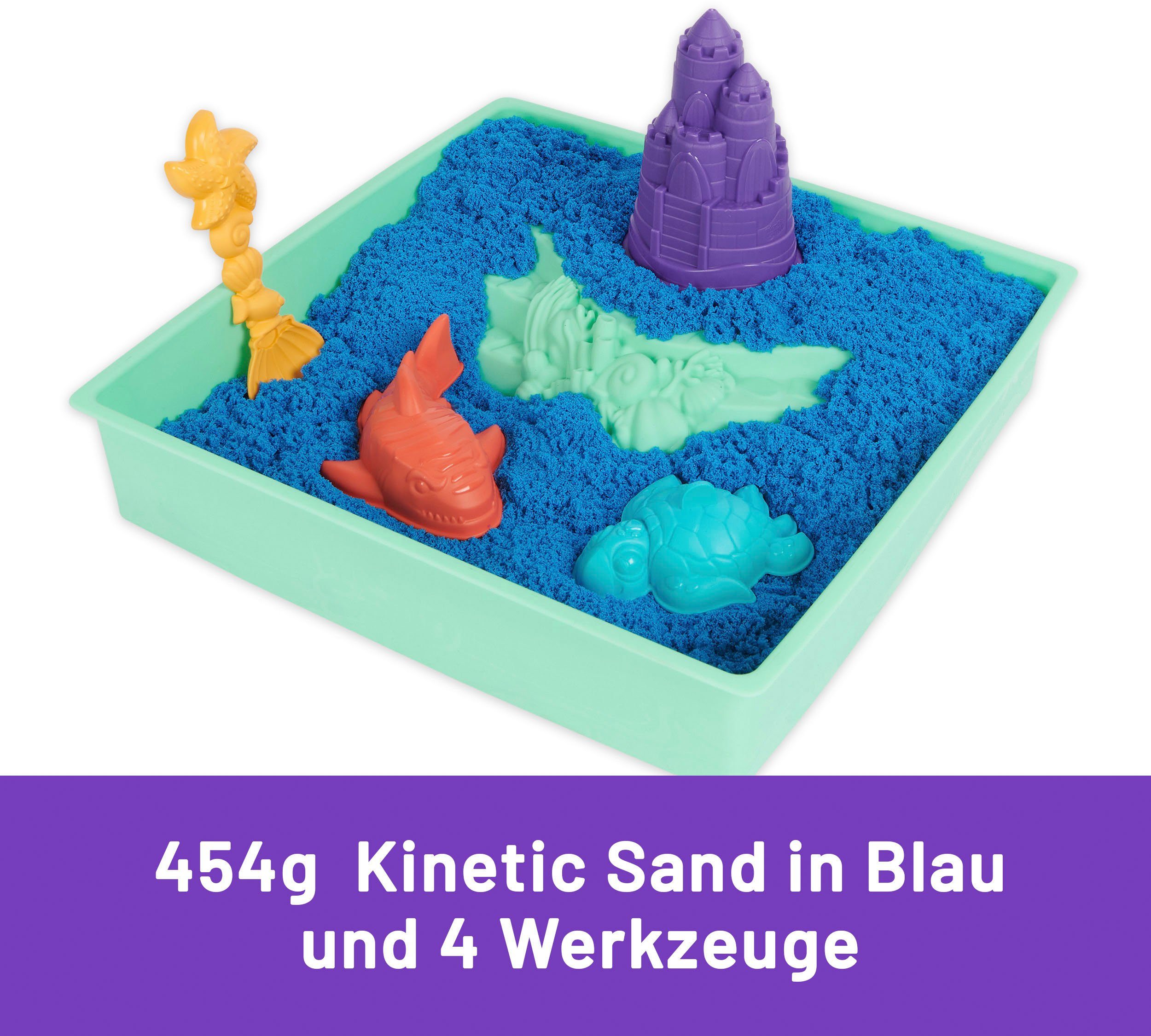 Spin Master Knutselset Kinetic Sand - Box 454 g - Blauw