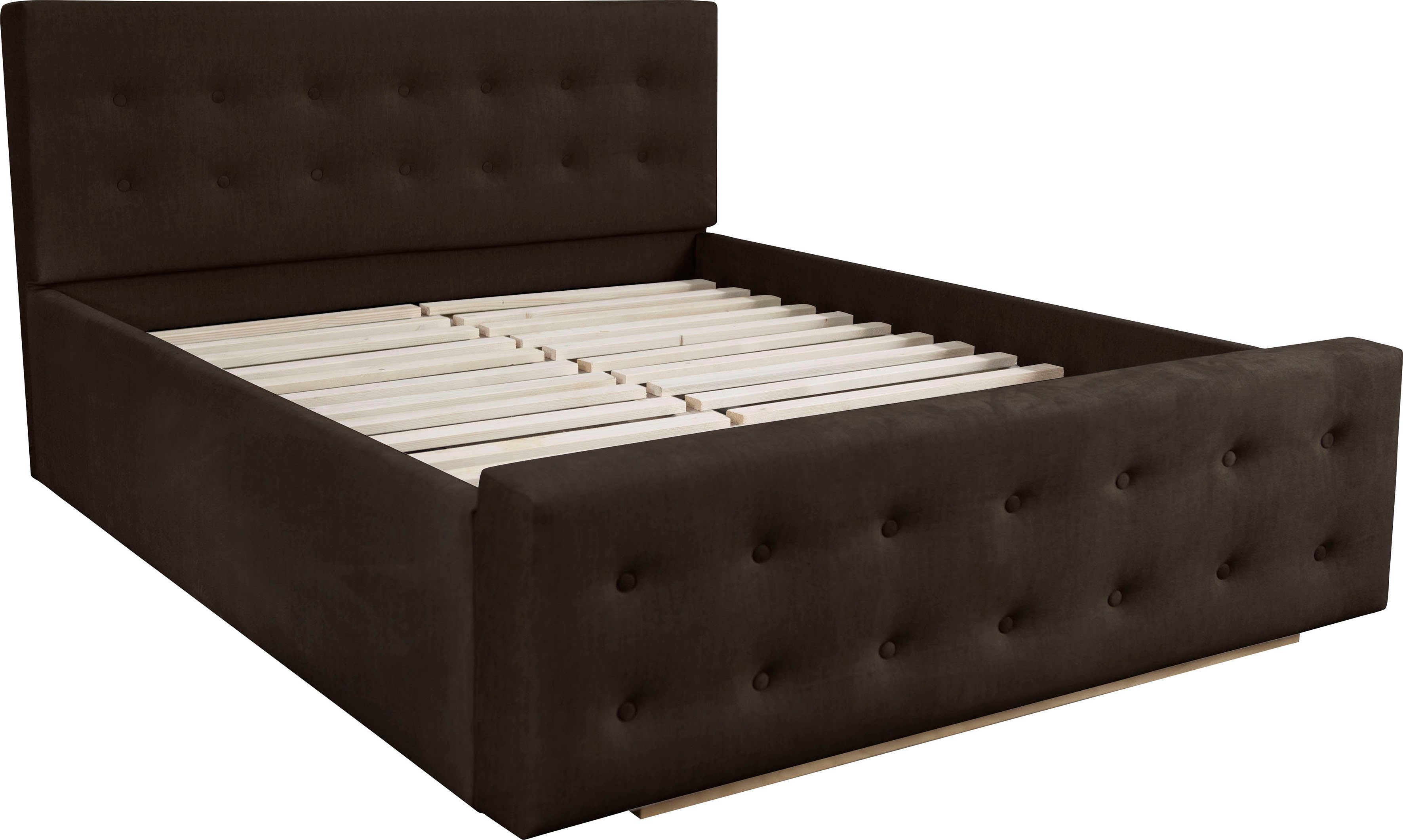 Home affaire Gestoffeerd bed Vaine in 5 breedten, ook in lengte 220 cm, incl. lattenrol