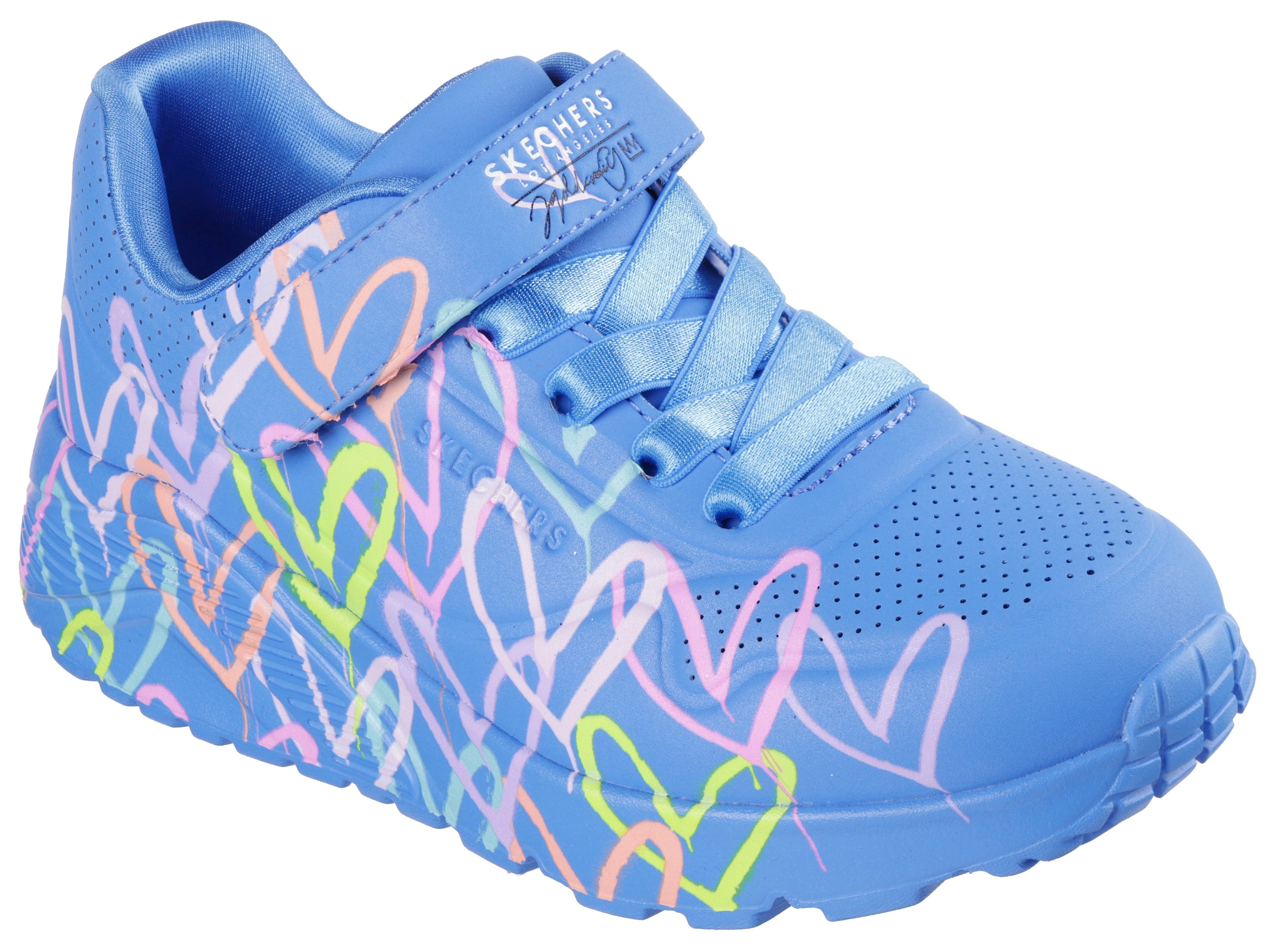 Skechers Sneakers UNO LITE - LOVE LEVITATE , Veterschoen met bedrukte zool, maat sjabloon te downloaden