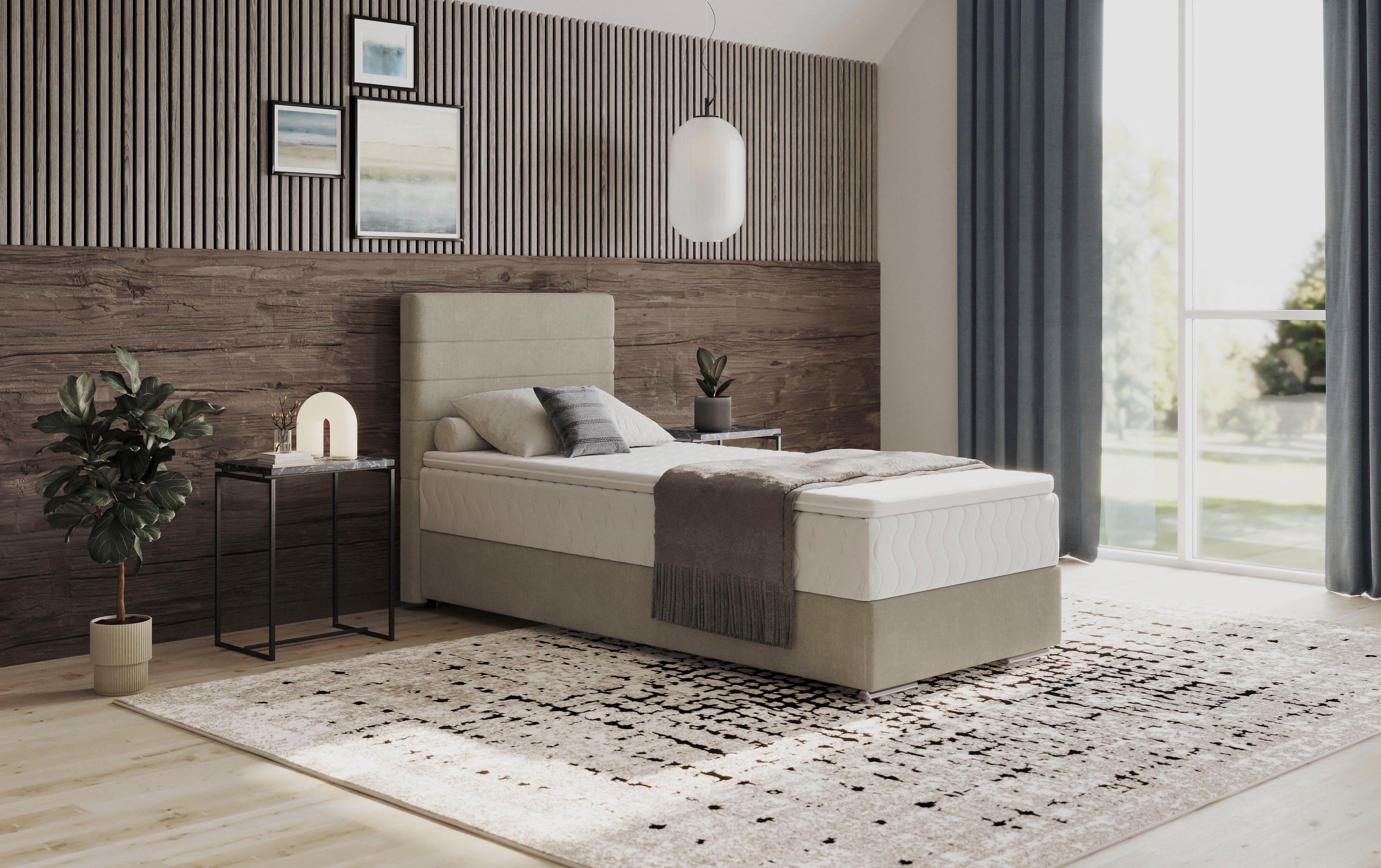 Mr. Couch Boxspring Stratus 2 incl. matrassen en bedlades boxsprings beige