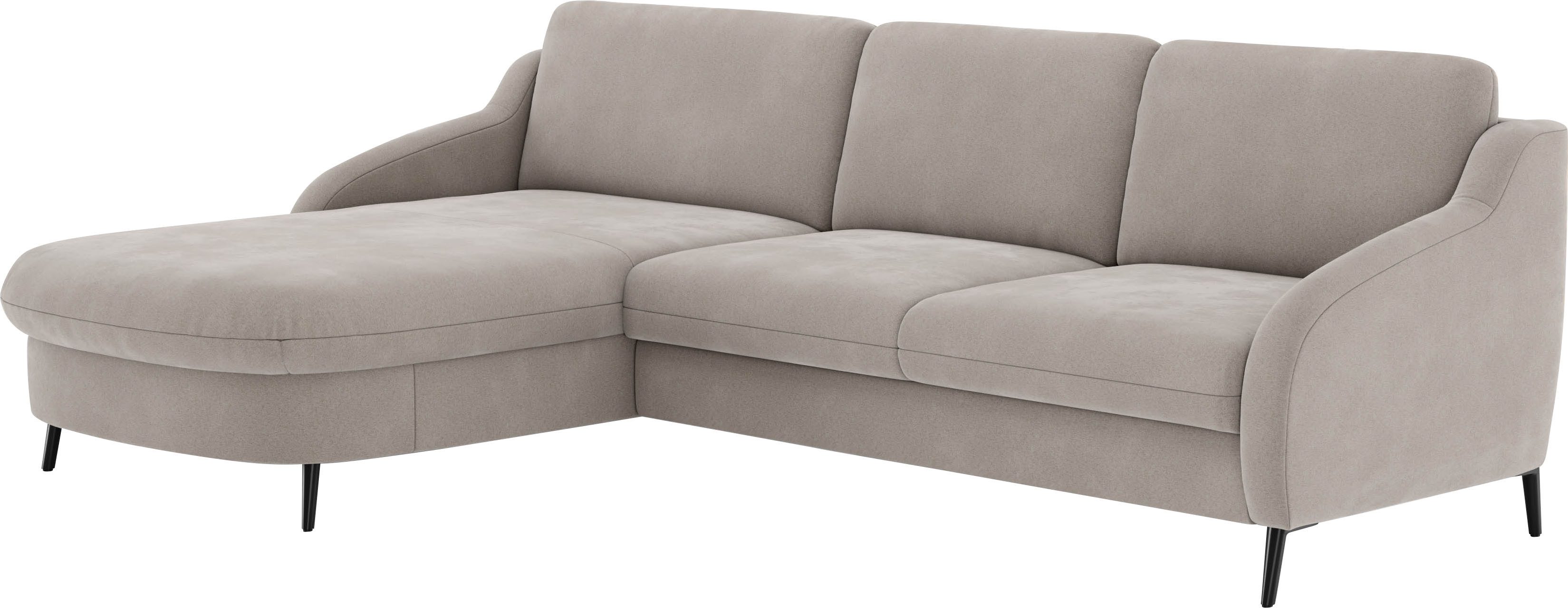 sit&more Hoekbank Soul L-vorm optioneel met bedfunctie en bedlade of lade