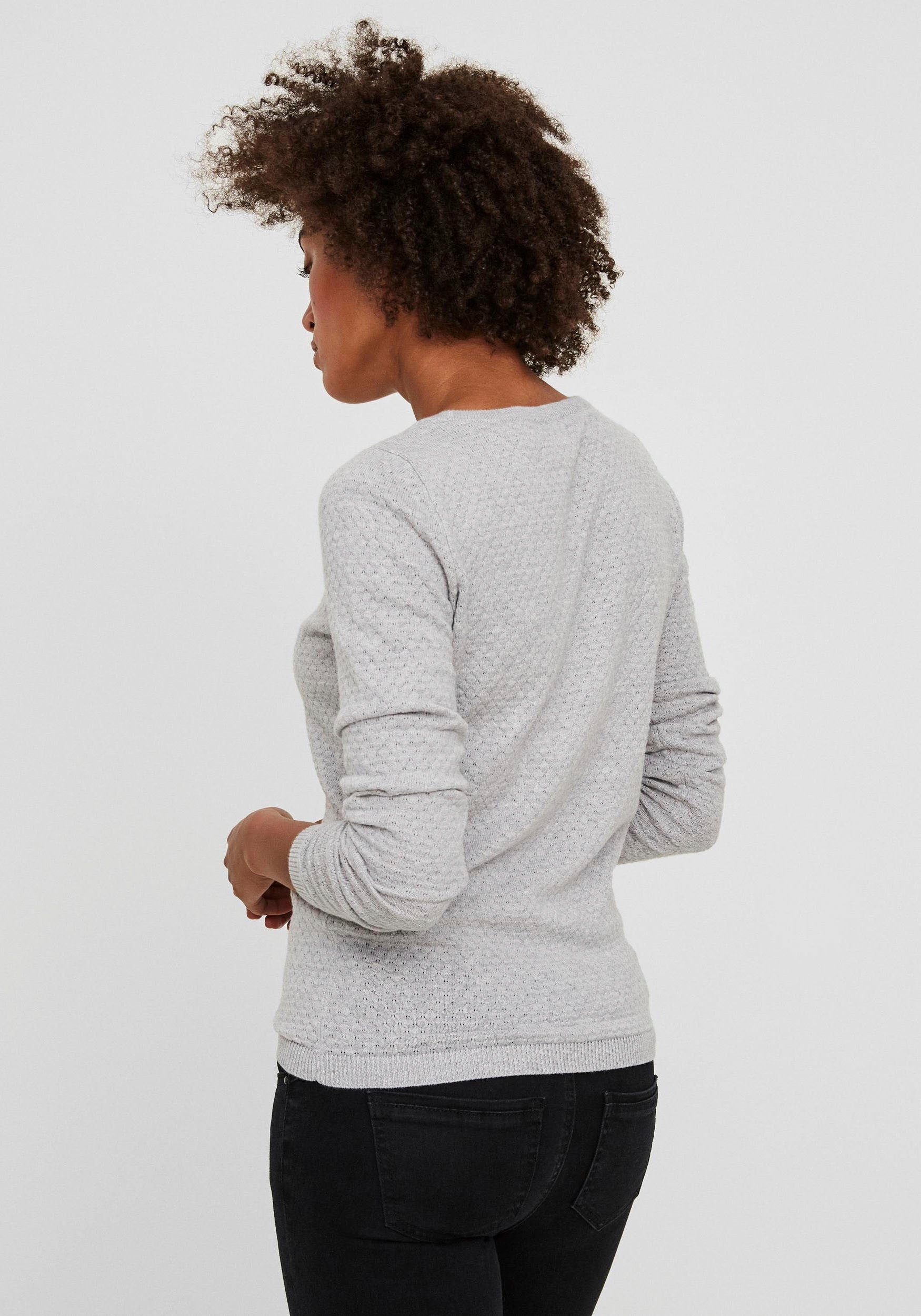 Vero Moda Trui met ronde hals VMCARE STRUCTURE LS O-NECK BLOUSE