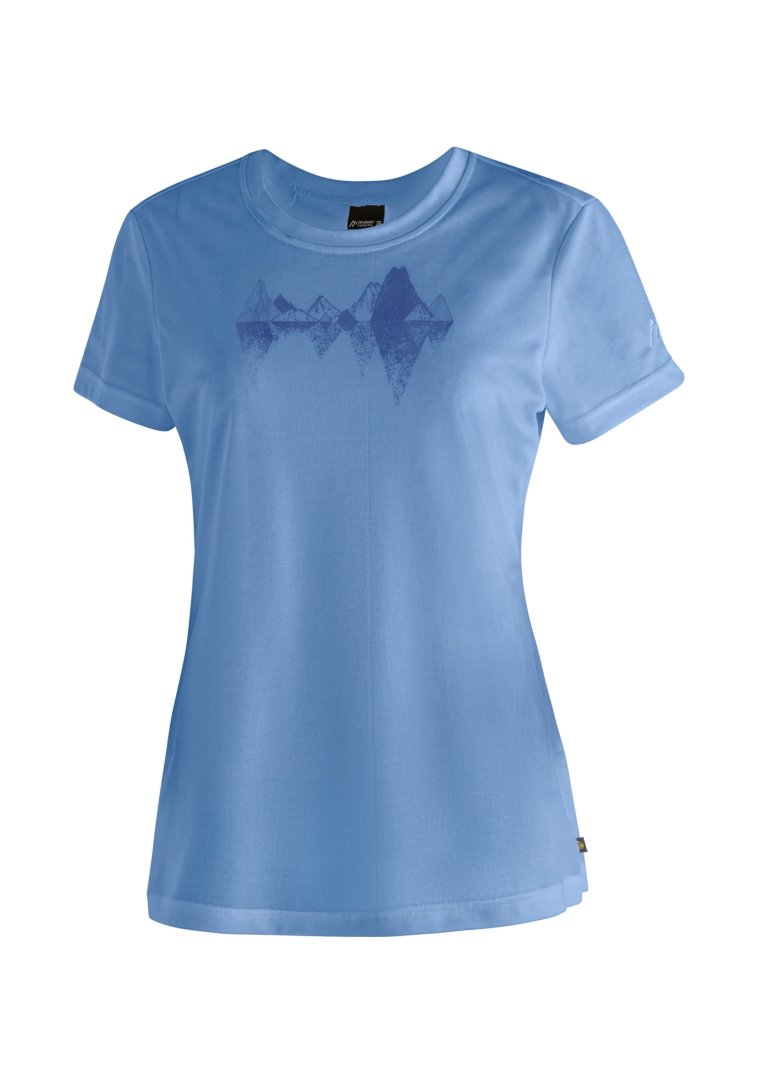 Maier Sports T-shirt Tilia Pique W Dames functioneel shirt vrijetijdsshirt met print