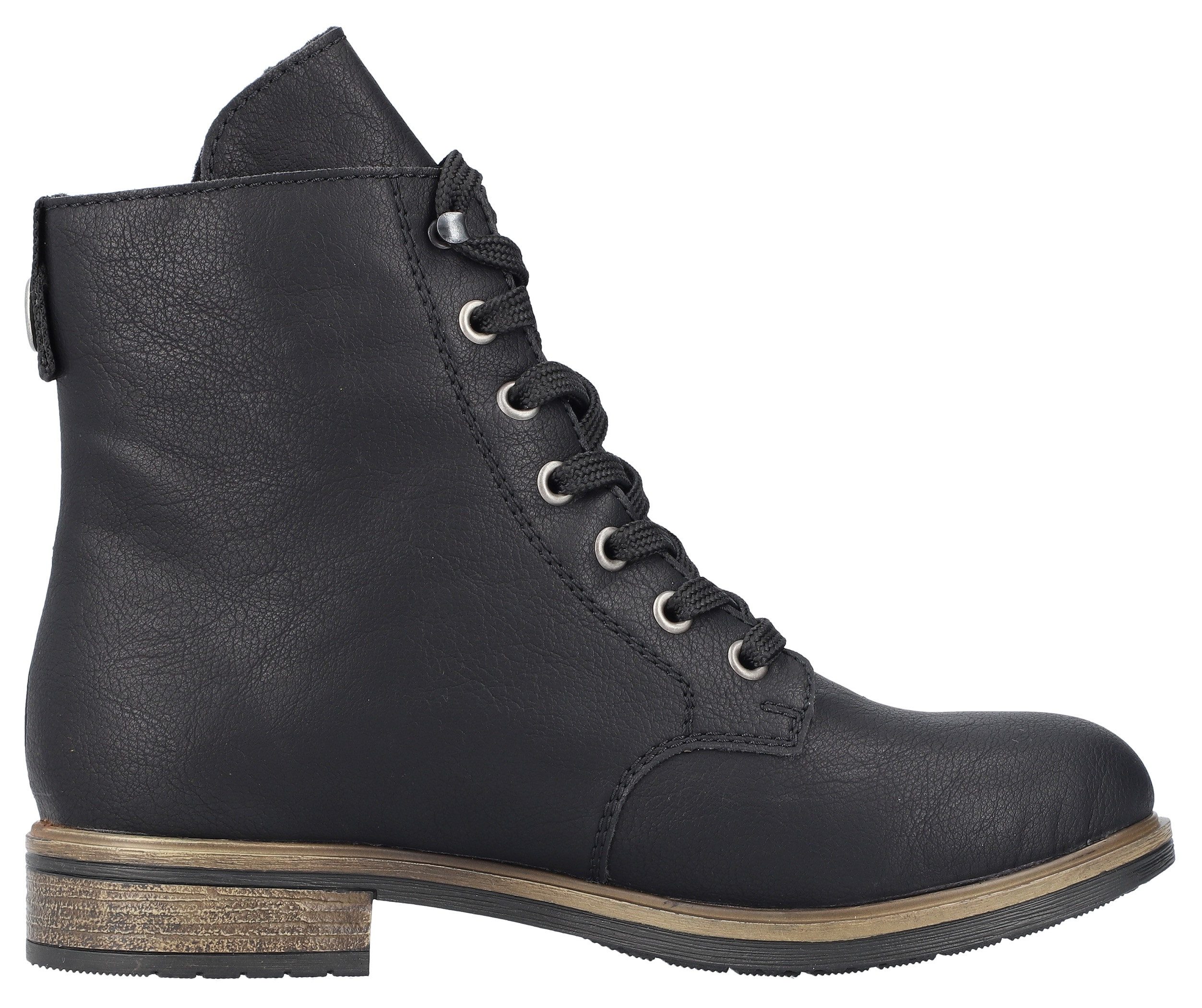 Rieker Veterlaarsjes , veterschoenen, blokhak, in klassieke vorm