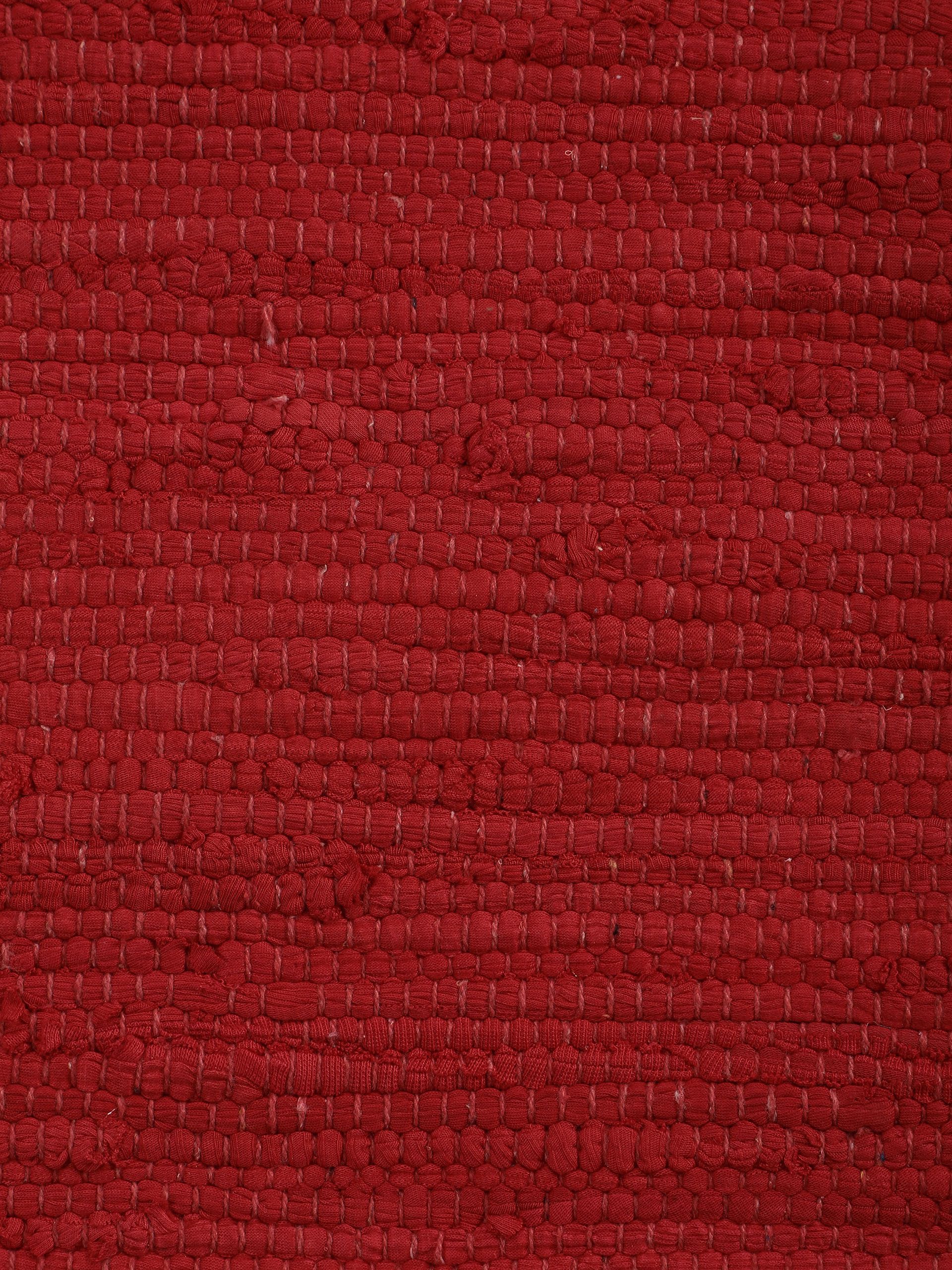 carpetfine Vloerkleed Kelim Chindi uni Tweezijdig te gebruiken kleed, puur katoen, met de hand geweven, unikleuren, met franje