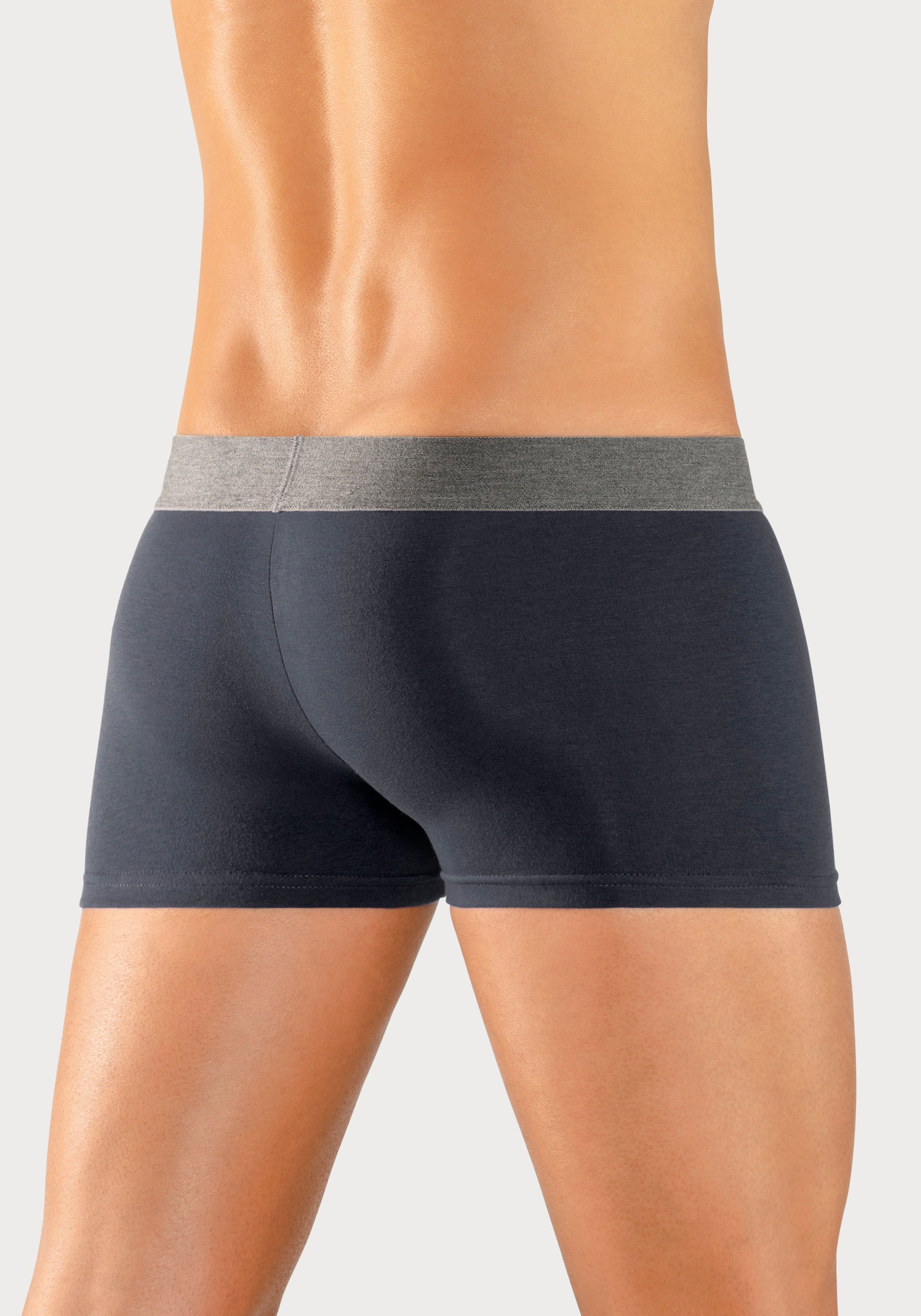 s.Oliver RED LABEL Beachwear Hipster strak zittende boxershorts voor heren van katoenmix (set, 4 stuks)