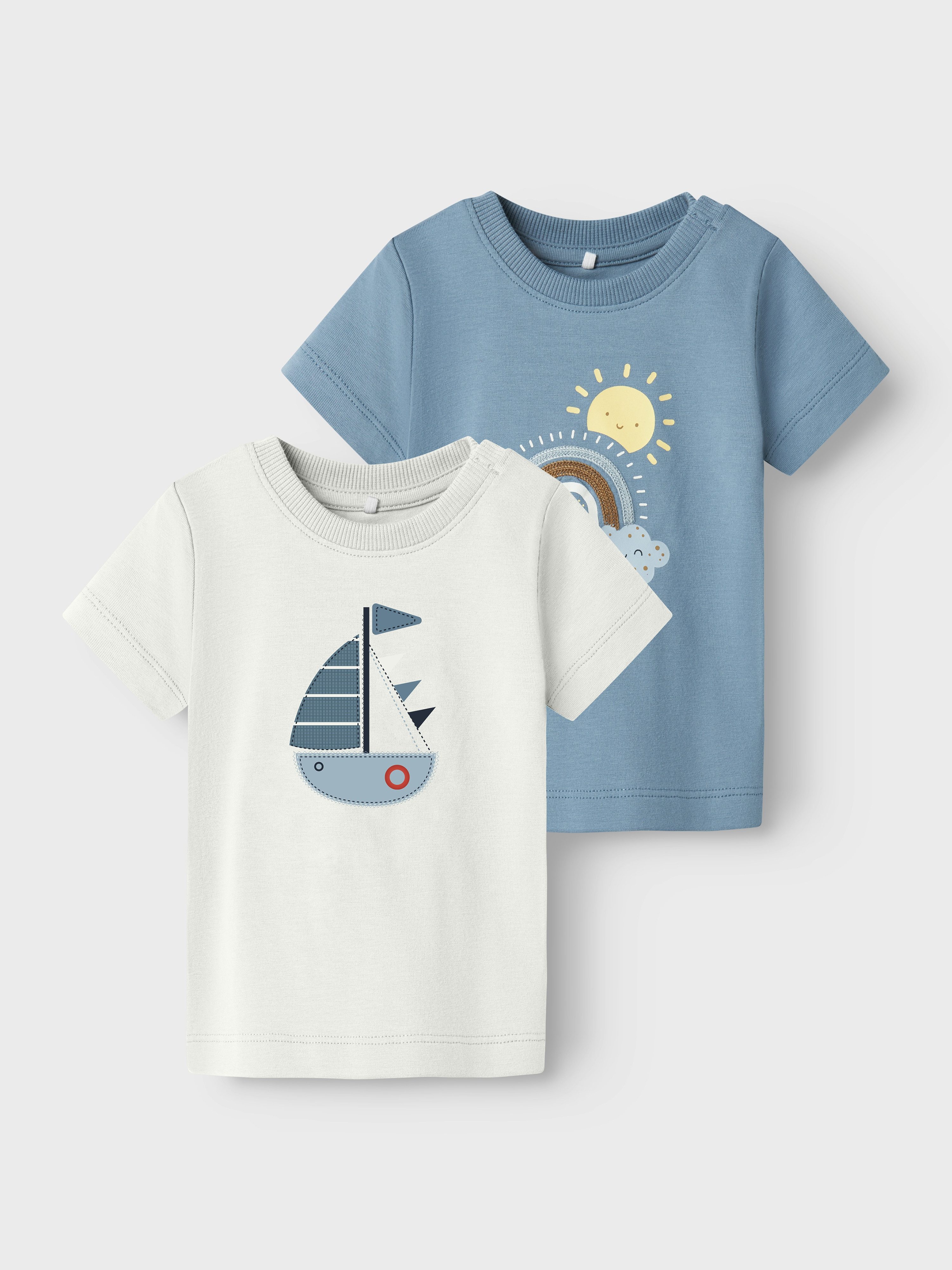 Name It Shirt met korte mouwen NBMFLORIN 2P SS TOP BOX (set, 2-delig)