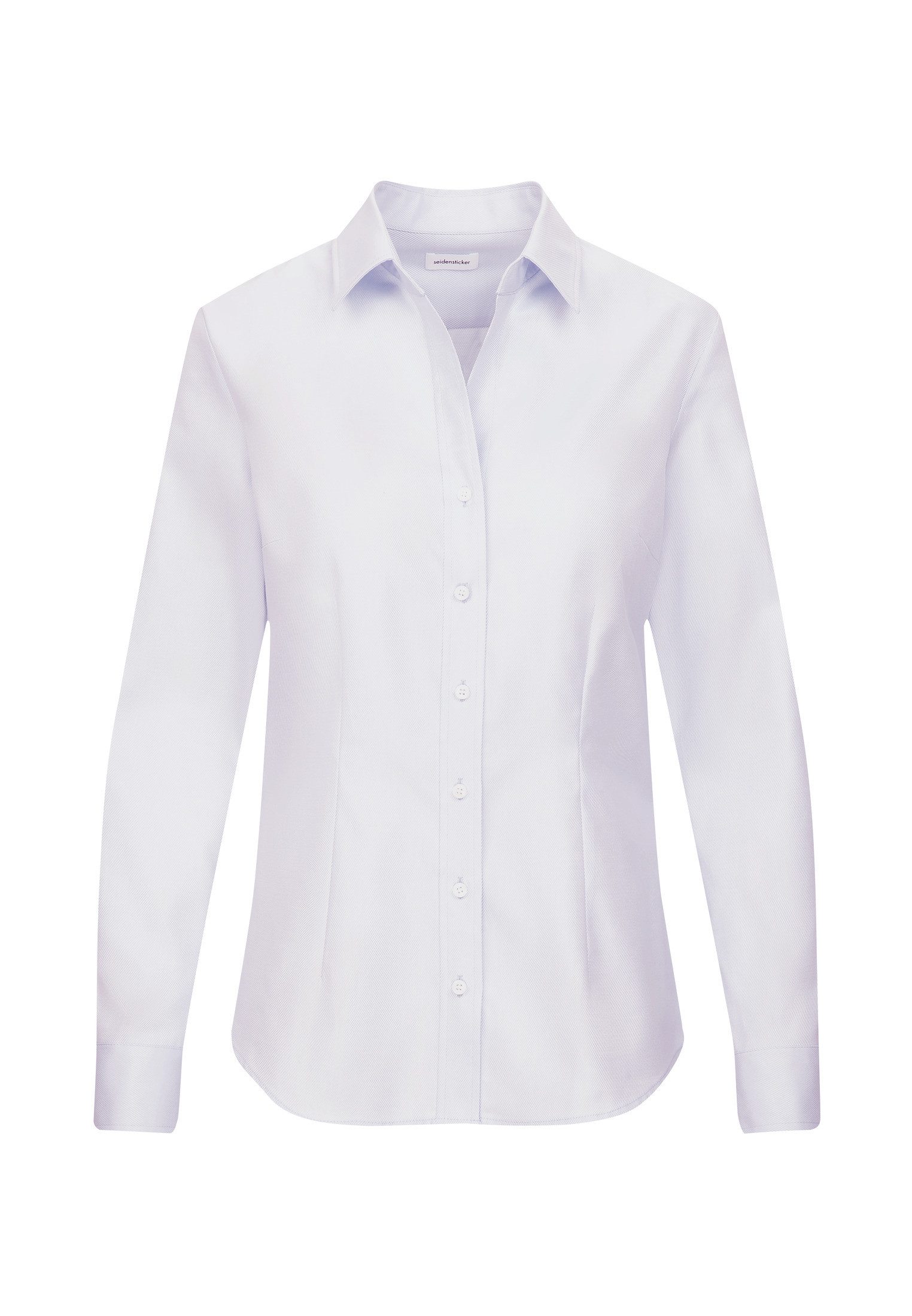 seidensticker Overhemdblouse Zwarte roos Lange mouwen kraag uni