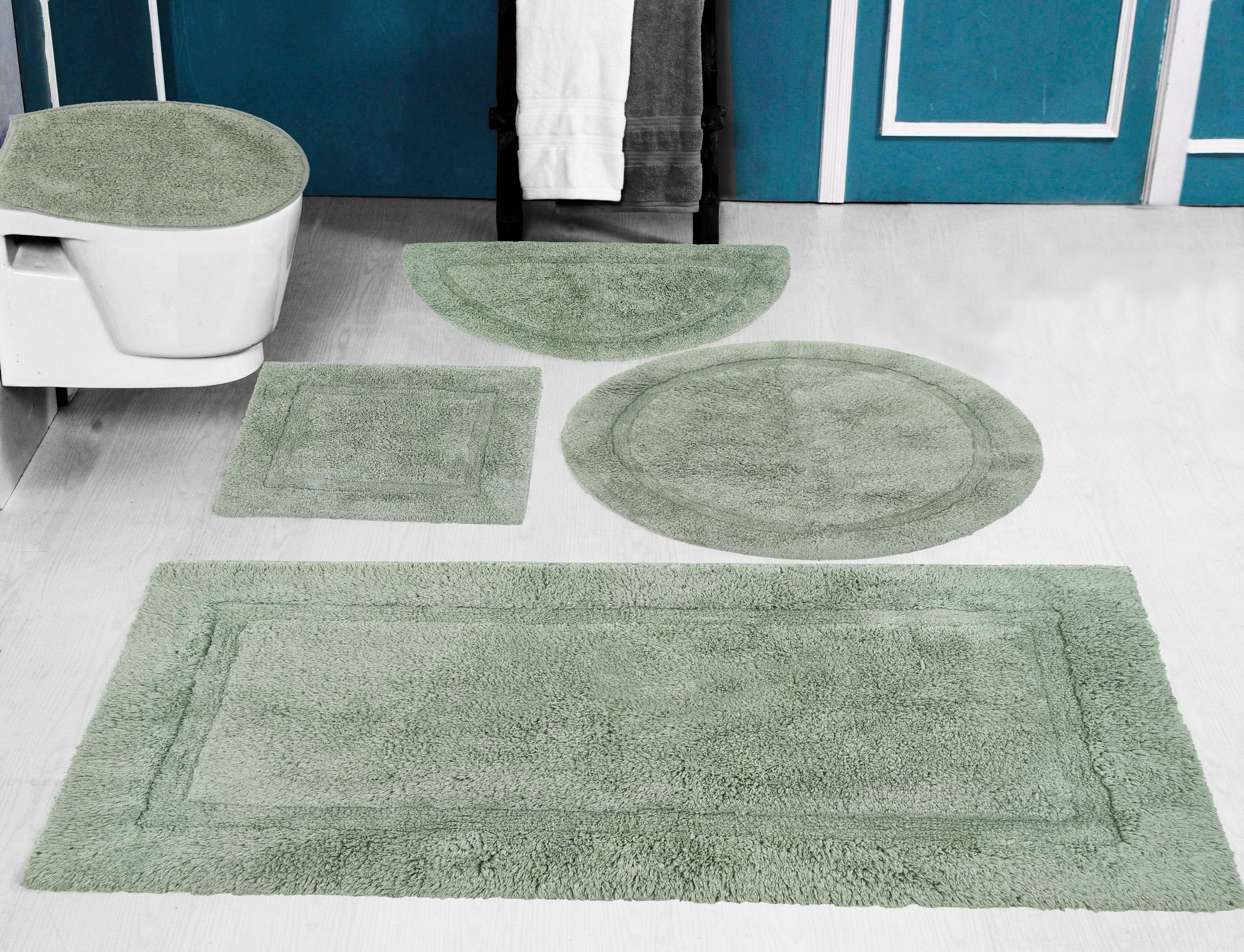OTTO products Badmat Leni Hoog-laag effect, met bies, ook als 3-delige set verkrijgbaar