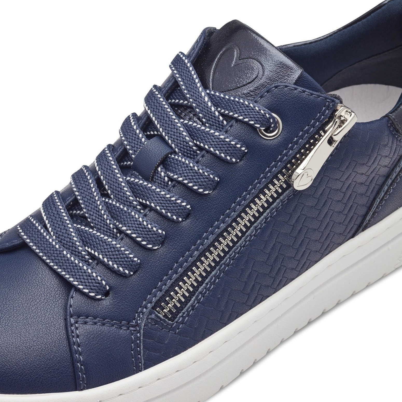 Marco Tozzi Plateausneakers vrijetijdsschoen, lage schoen, veterschoen met reliëf