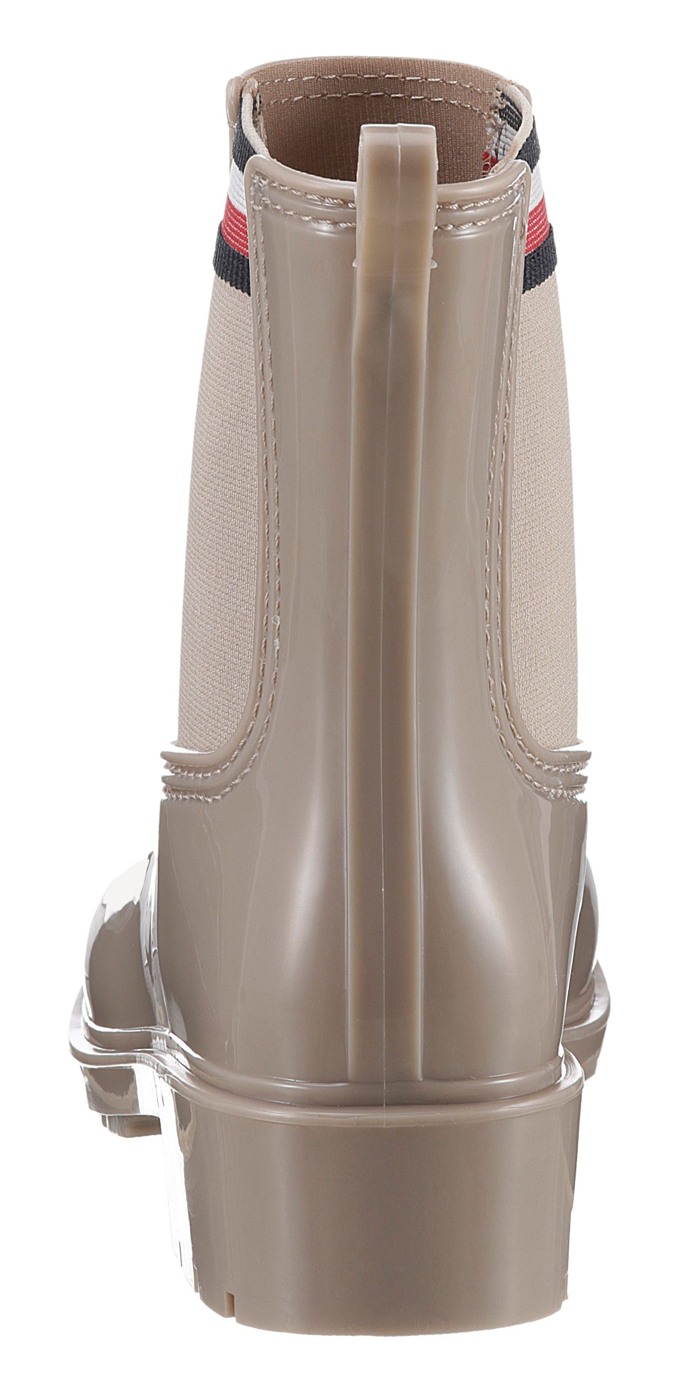 Tommy Hilfiger Chelsea-boots CORPORATE ELASTIC RAINBOOT met stretchinzet aan beide zijden