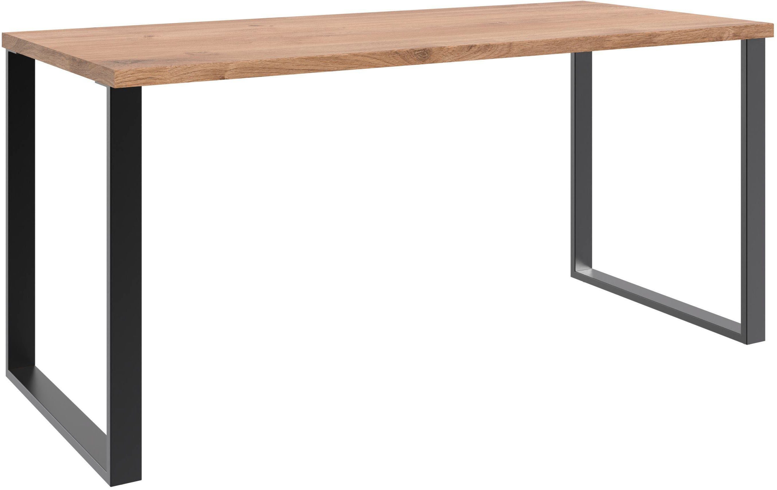 Wimex Bureau Home Desk Met metalen sleevoet, in 3 breedten bureaus maat 159 cm x 75 cm x 70 cm beige