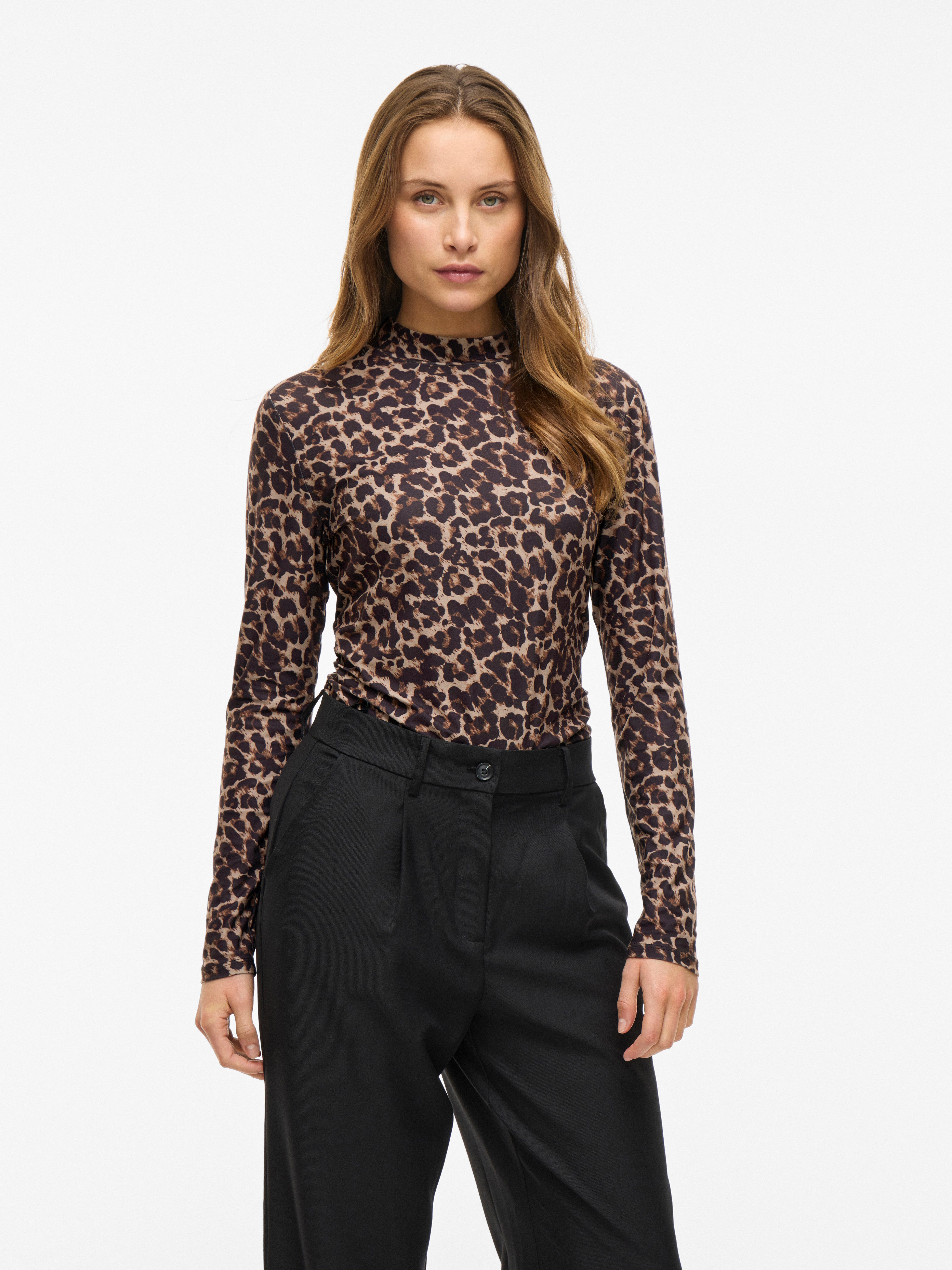 Vila Shirt met staande kraag VILEOA L/S ROLLNECK TOP - NOOS