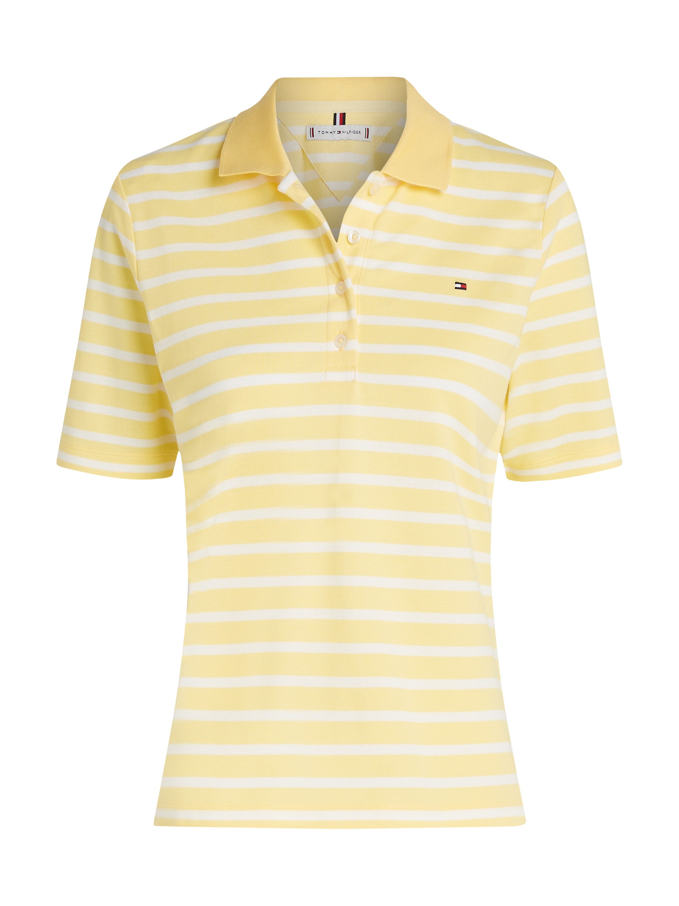 Tommy Hilfiger Poloshirt 1985 Regular Fit Pique Premium Polo met logo-borduursel, met zijsplitten