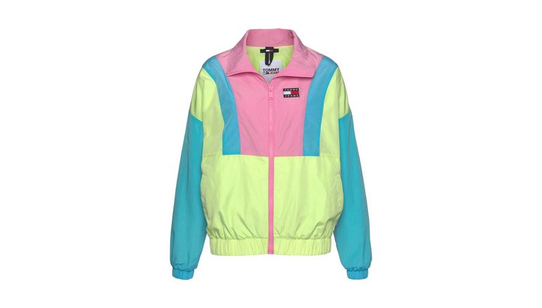 TOMMY JEANS windbreaker TJW COLORBLOCK ZIP THROUGH in modieuze colourblocking & tommy jeans logobadge