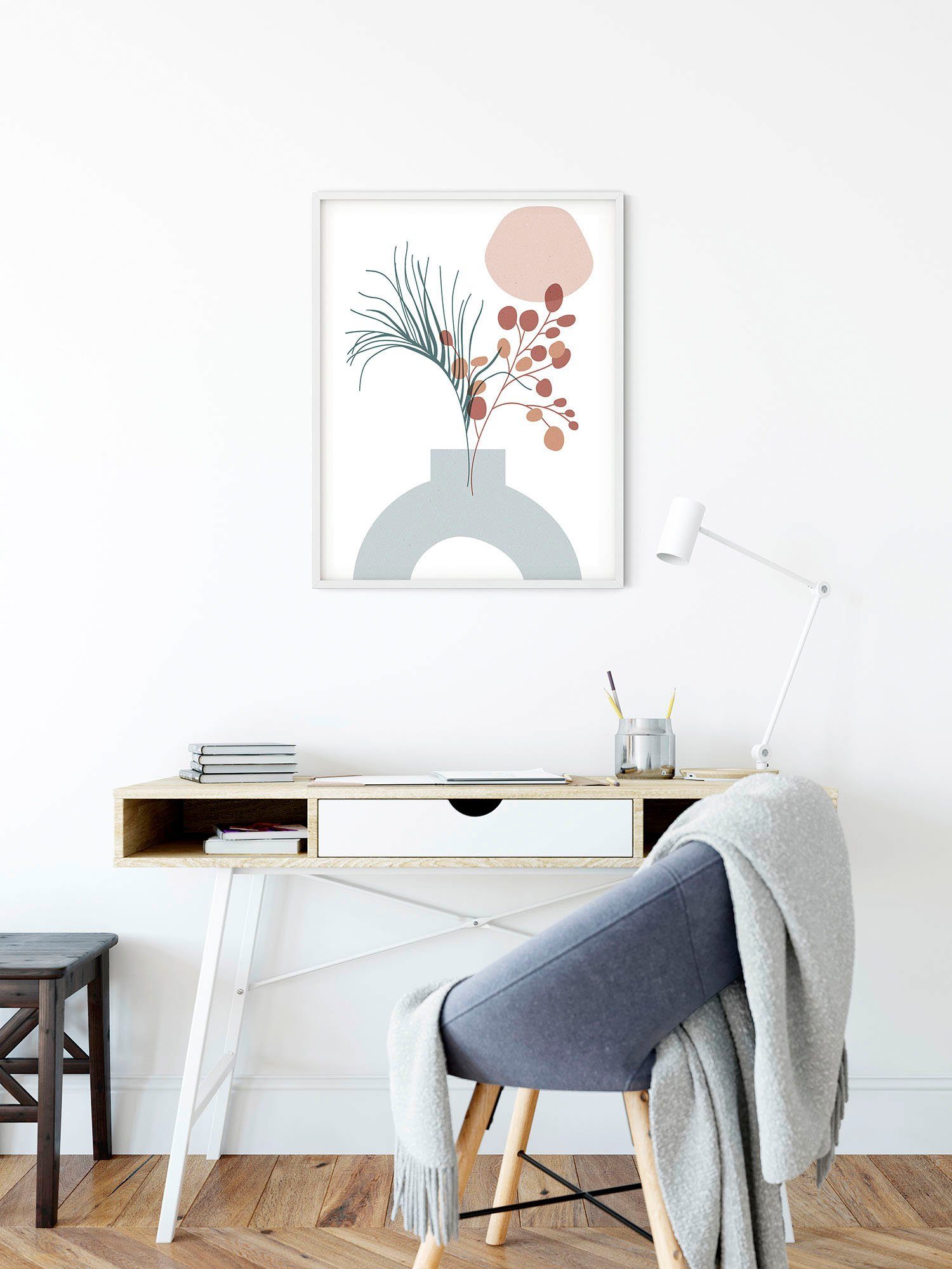 Komar Wanddecoratie Bohemian Vase Wanddecoratie - zonder lijst (1 stuk)