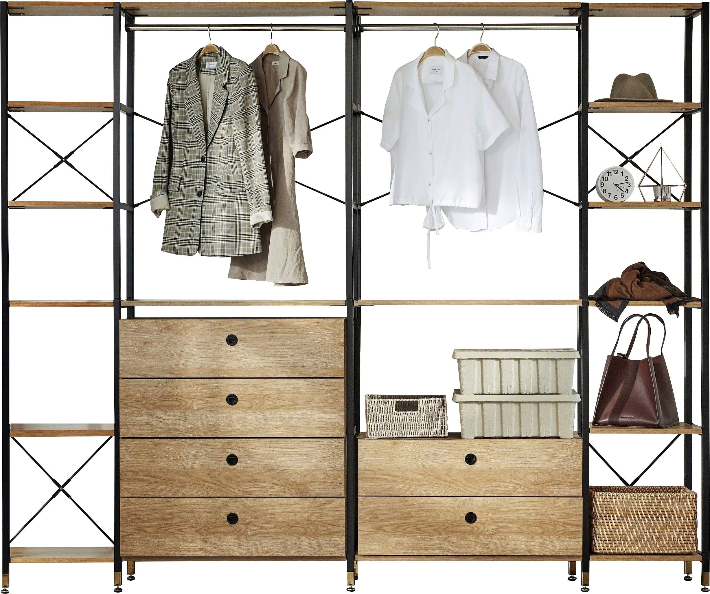 INOSIGN Multifunctionele kast Connor veelzijdig, geschikt voor alle ruimtes, breedte 252,50 cm open kasten beige