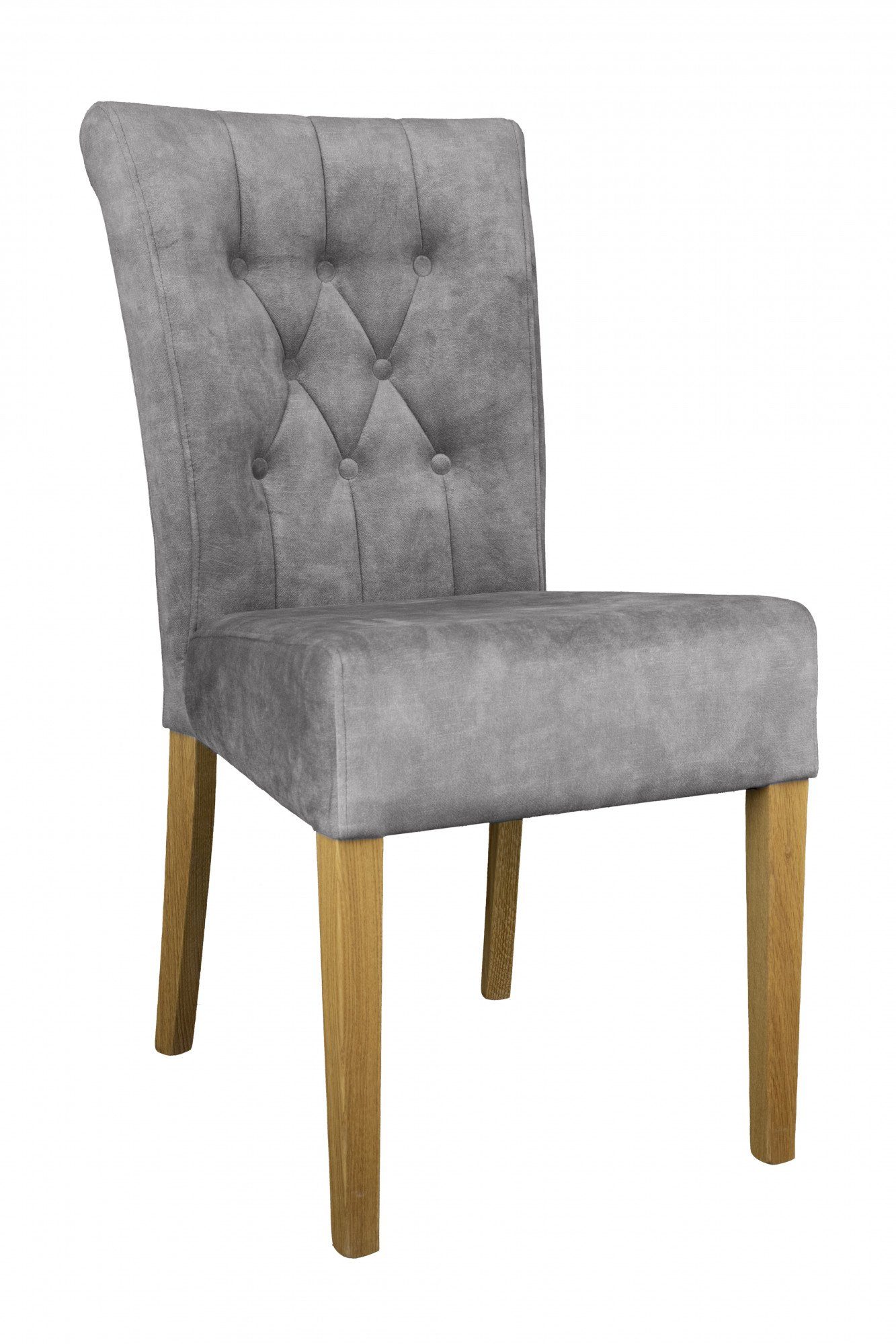 Home affaire Stoel met 4 poten Ravenna Eetkamerstoel met capitonnage (set, 2 stuks)