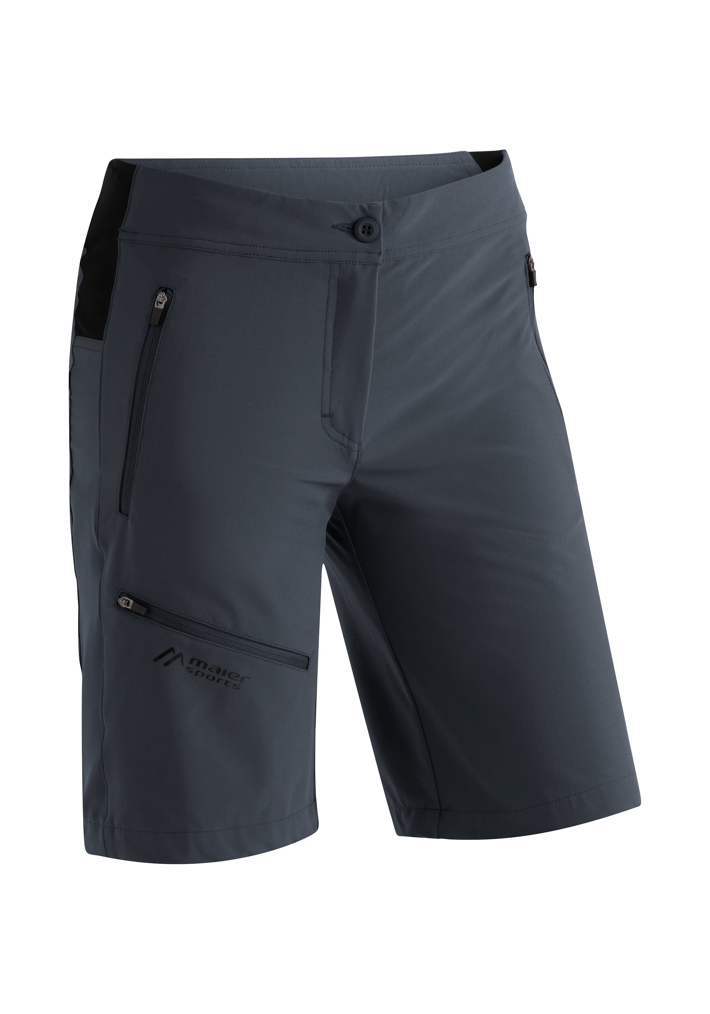 Maier Sports Bermuda Latit Short Vario korte dames wandelbroek, moderne outdoor-bermuda, trekkingbroek dames broeken maat 34 grijs