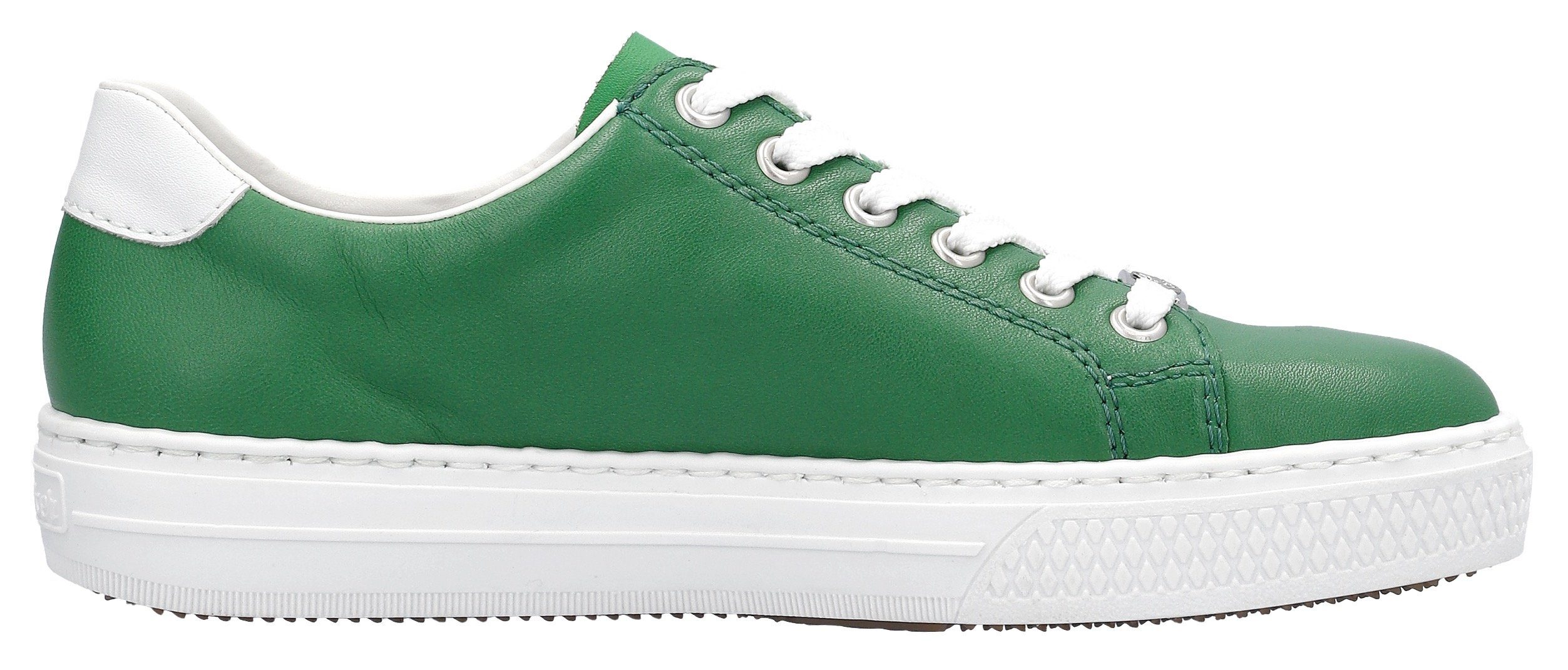 Rieker Plateausneakers met zijrits, vrijetijdsschoen, lage schoen, veterschoen