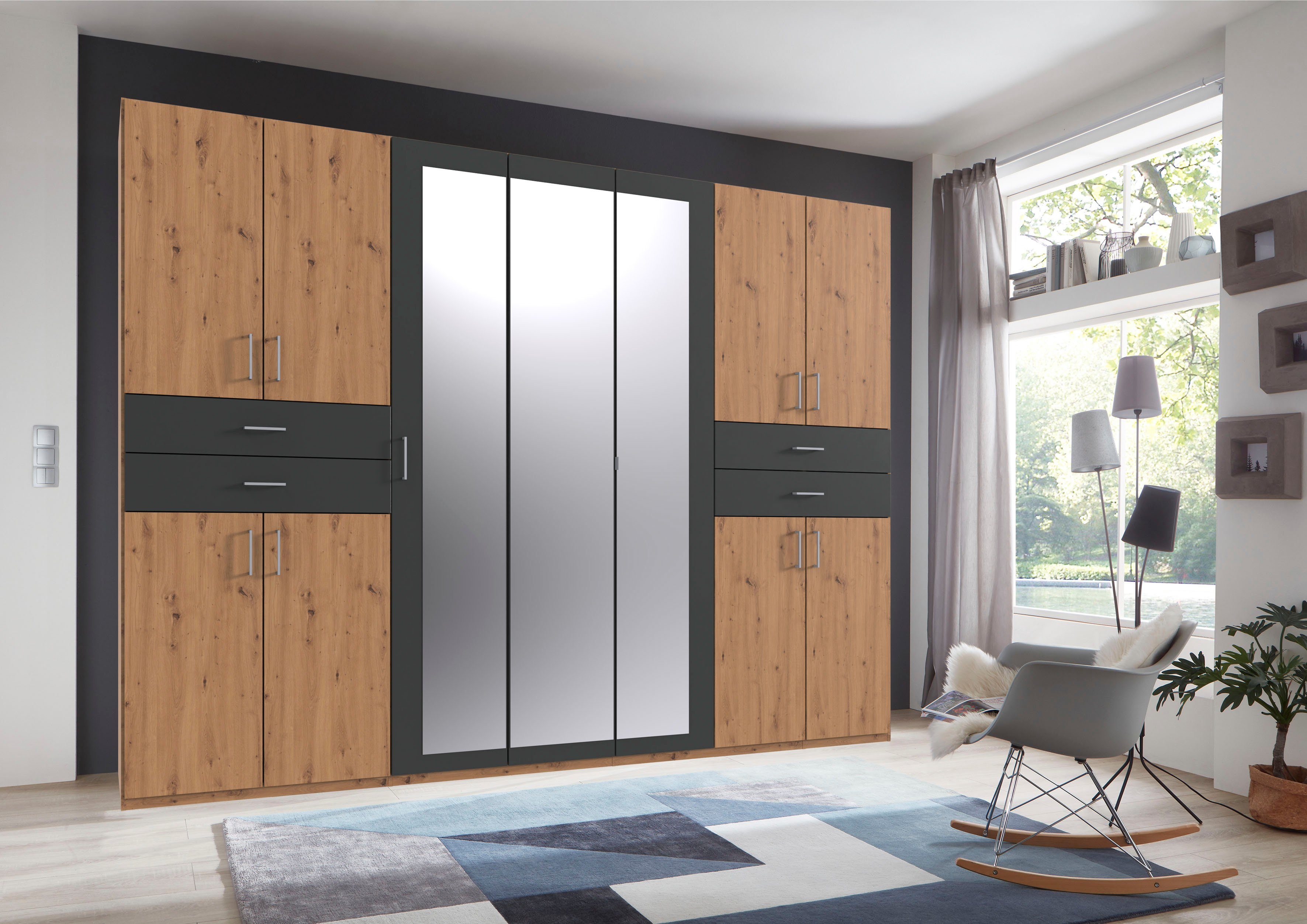 Wimex Kledingkast Taiga kledingkast met spiegel OTTOs Choice besteller met lades op comfortabele hoogte, garderobe slaapkamerkast