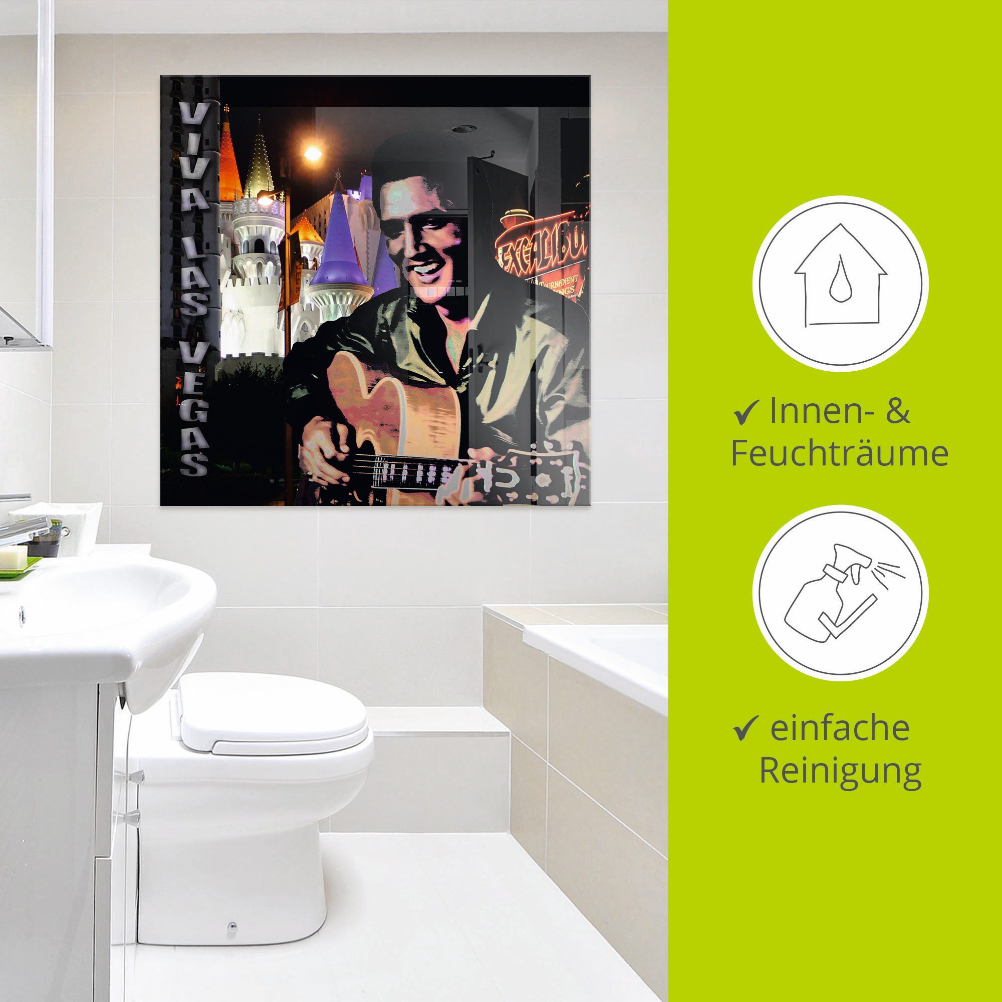 Artland Print op glas Elvis Presley in verschillende maten