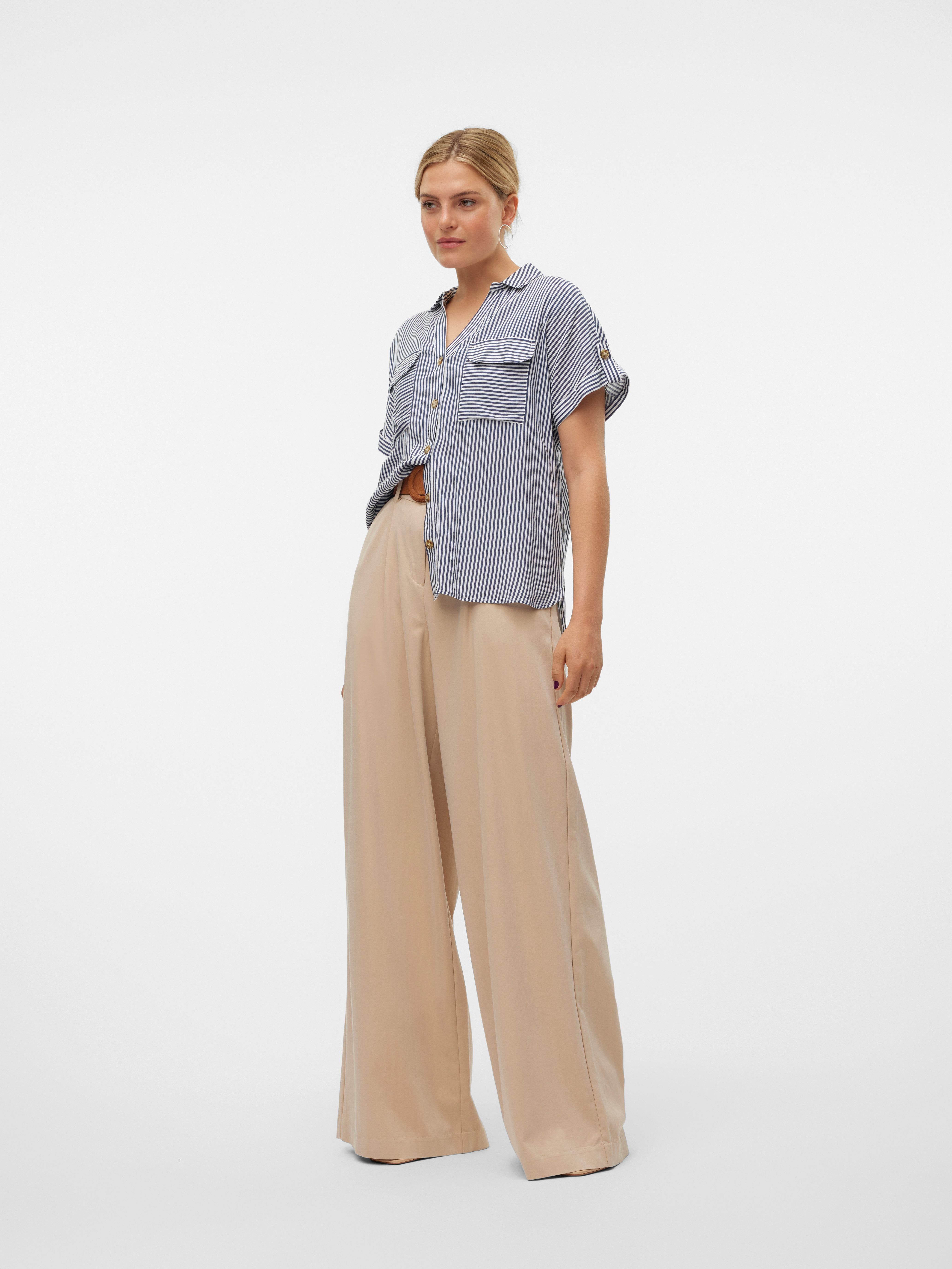 Vero Moda Overhemdblouse VMBUMPY S/S SHIRT WVN GA NOOS