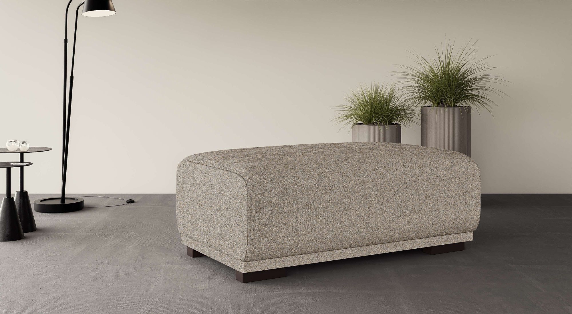 Home affaire Hocker BORNHOLM, grote poef passend bij de serie, afmetingen B/D/H: 122/72/46 cm