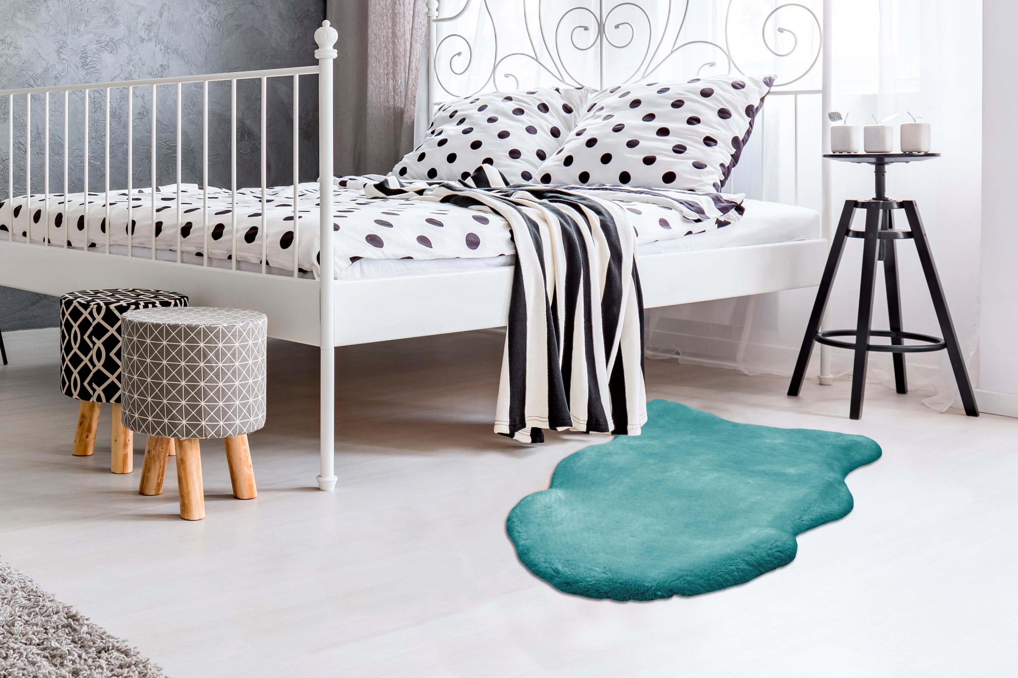 aRTE ESPINA Vachtvloerkleed Rabbit 200 Imitatiebont, voelt aan als konijnenbont, zacht, woonkamer alle vertrekken,hoge pool