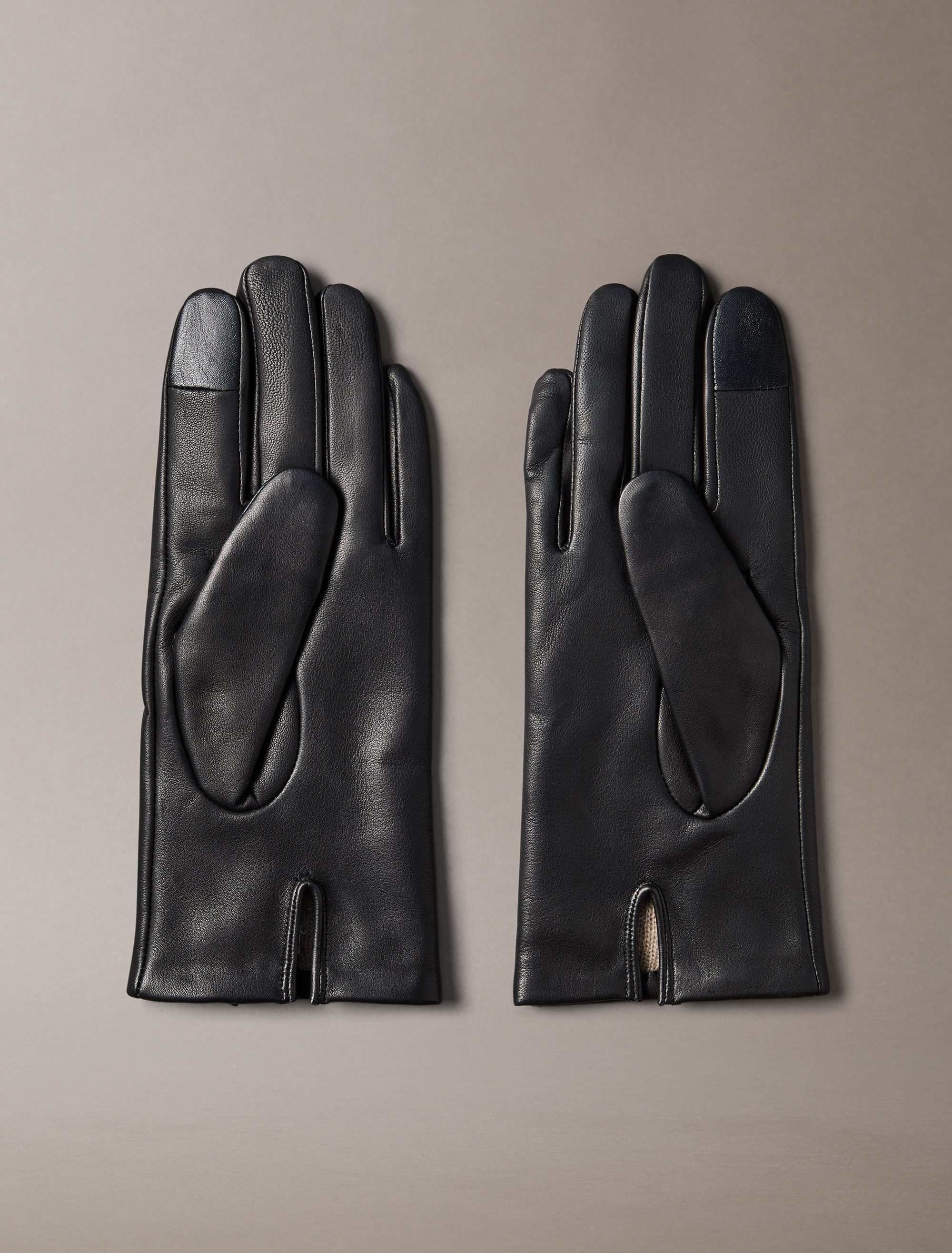 Calvin Klein Leren handschoenen RAISED CK LEATHER GLOVE