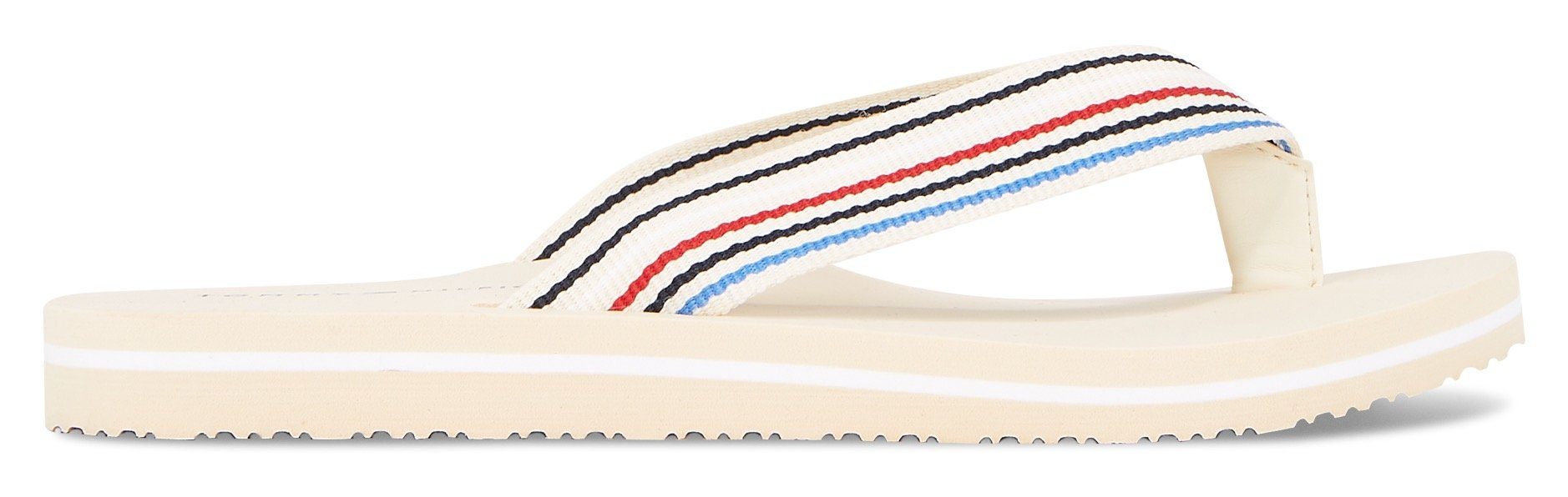 Tommy Hilfiger Teenslippers TH STRIPES BEACH SANDAL , zomerschoen, slippers, poolslides met kleurrijke strepen