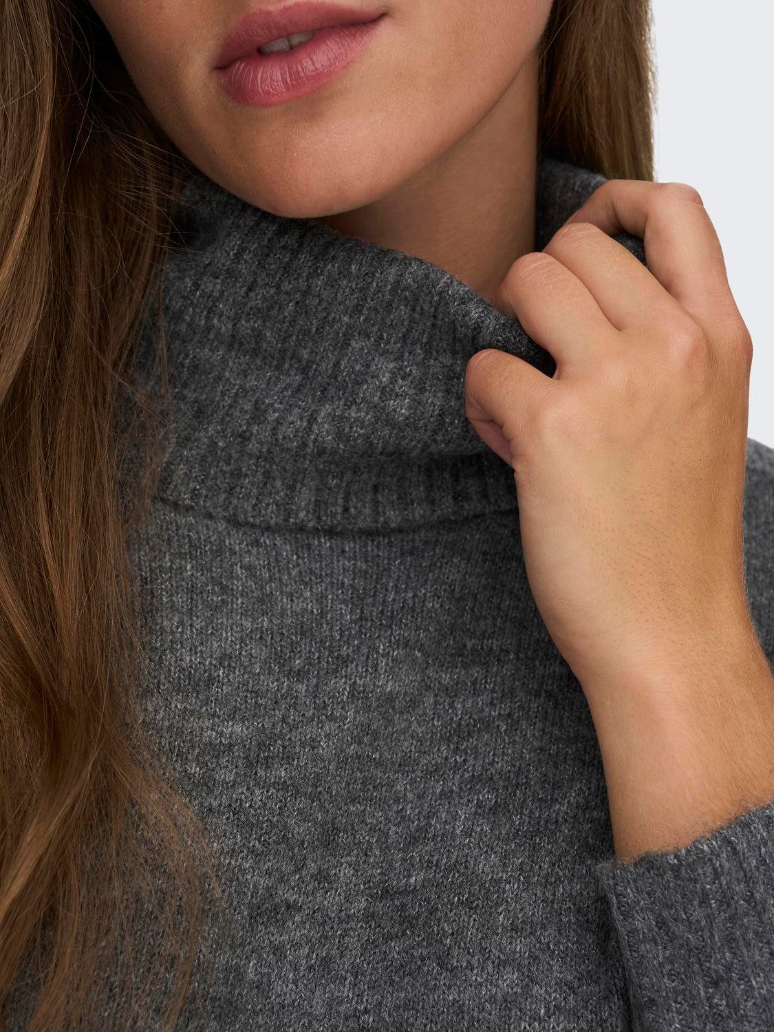 JDY Gebreide jurk ELANORA L S COWLNECK DRESS KNT NOOS