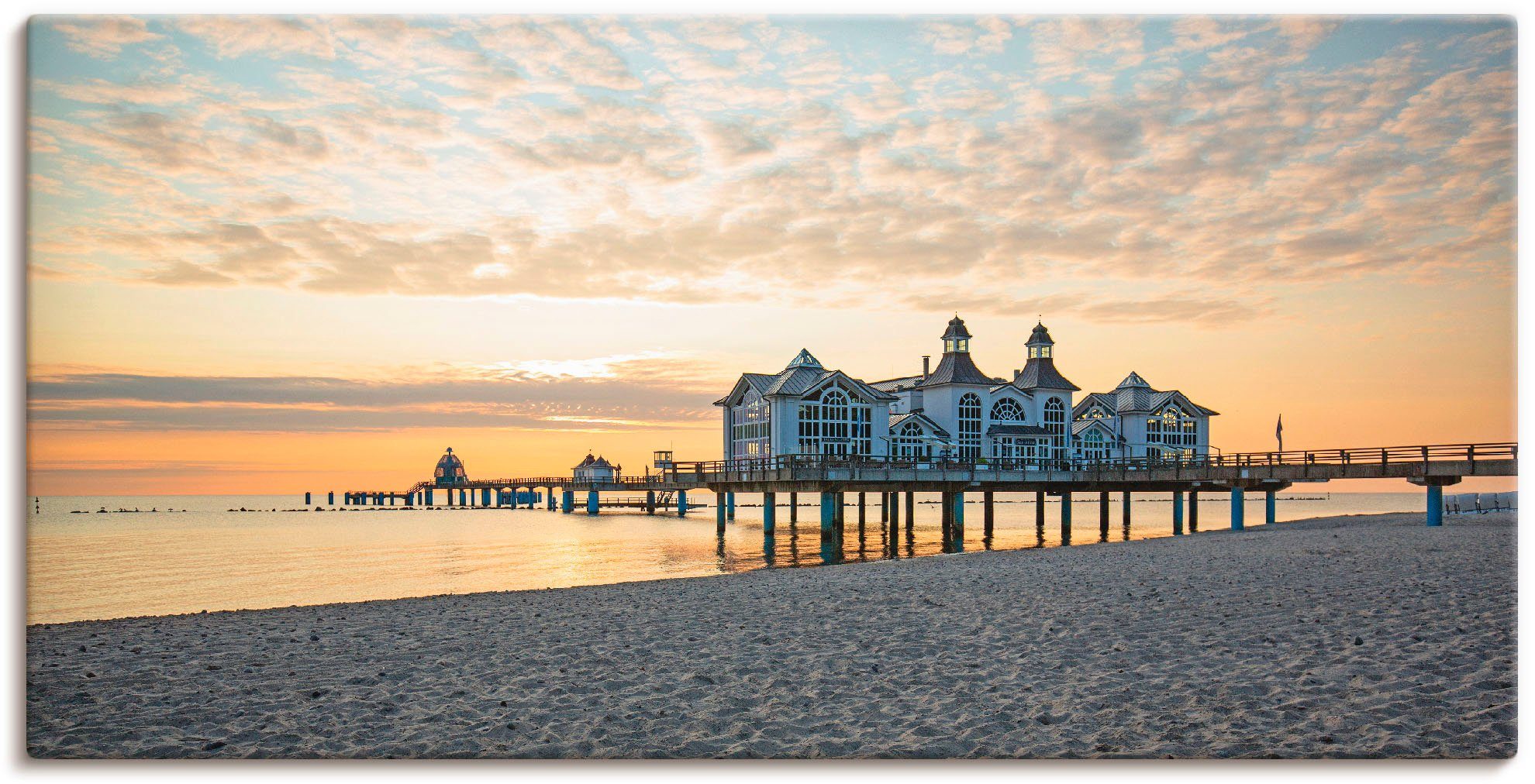 Artland artprint Seebrücke Sellin bei Sonnenaufgang