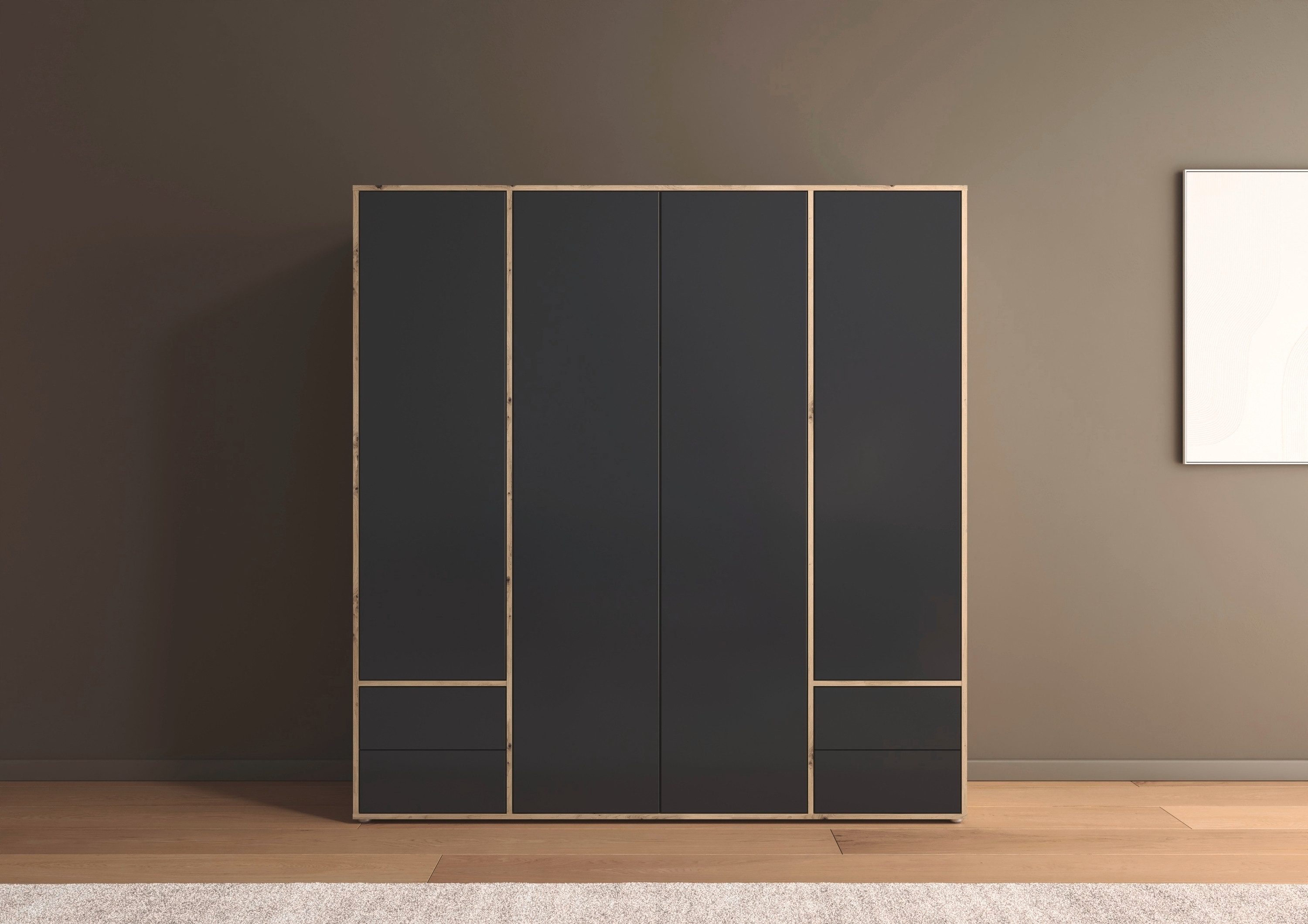 rauch Draaideurkast Kledingkast Kast Garderobe Wasmand NABILA veel Opbergruimte met 2 lades en push-to-open functie topseller made in germany