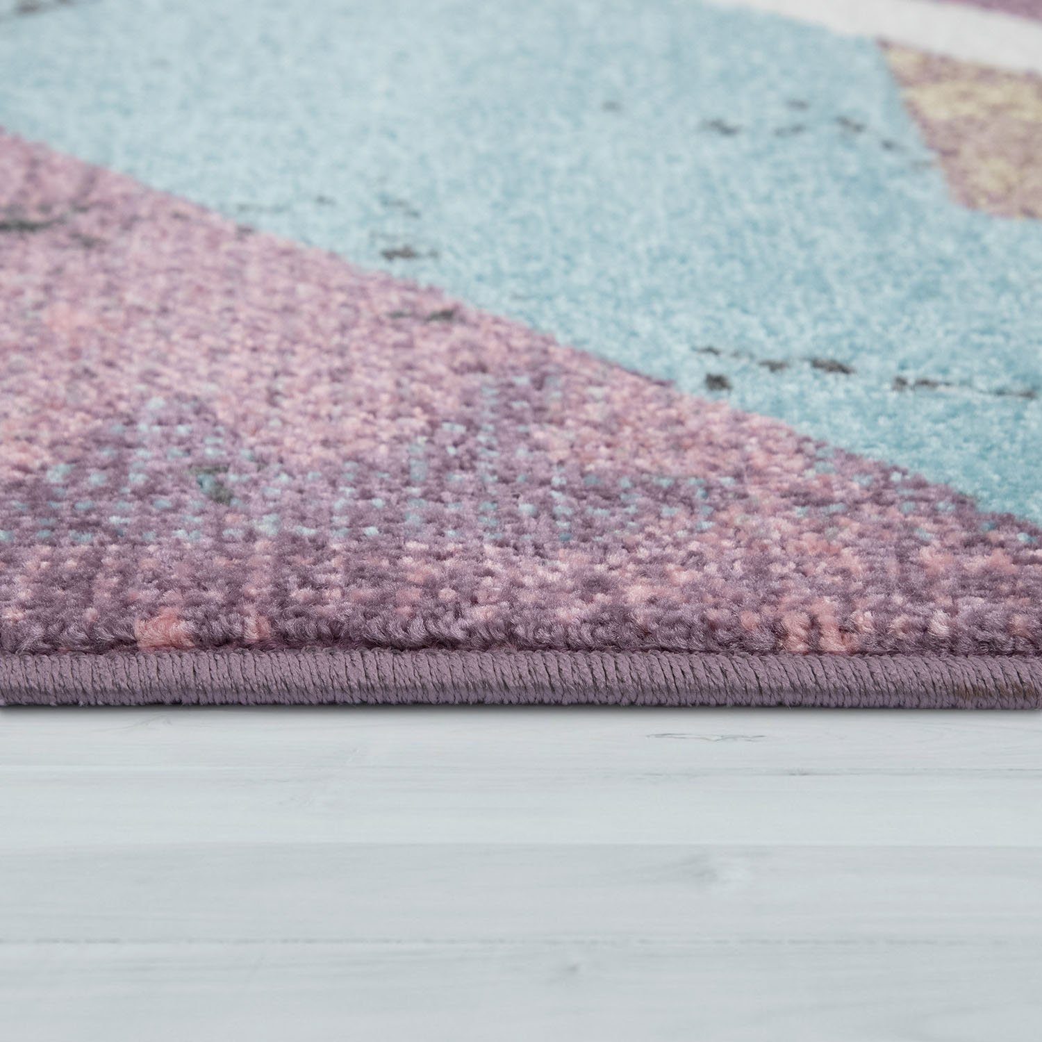 Paco Home Vloerkleed Petit 484 Korte pool, modern abstract motief, pastelkleuren