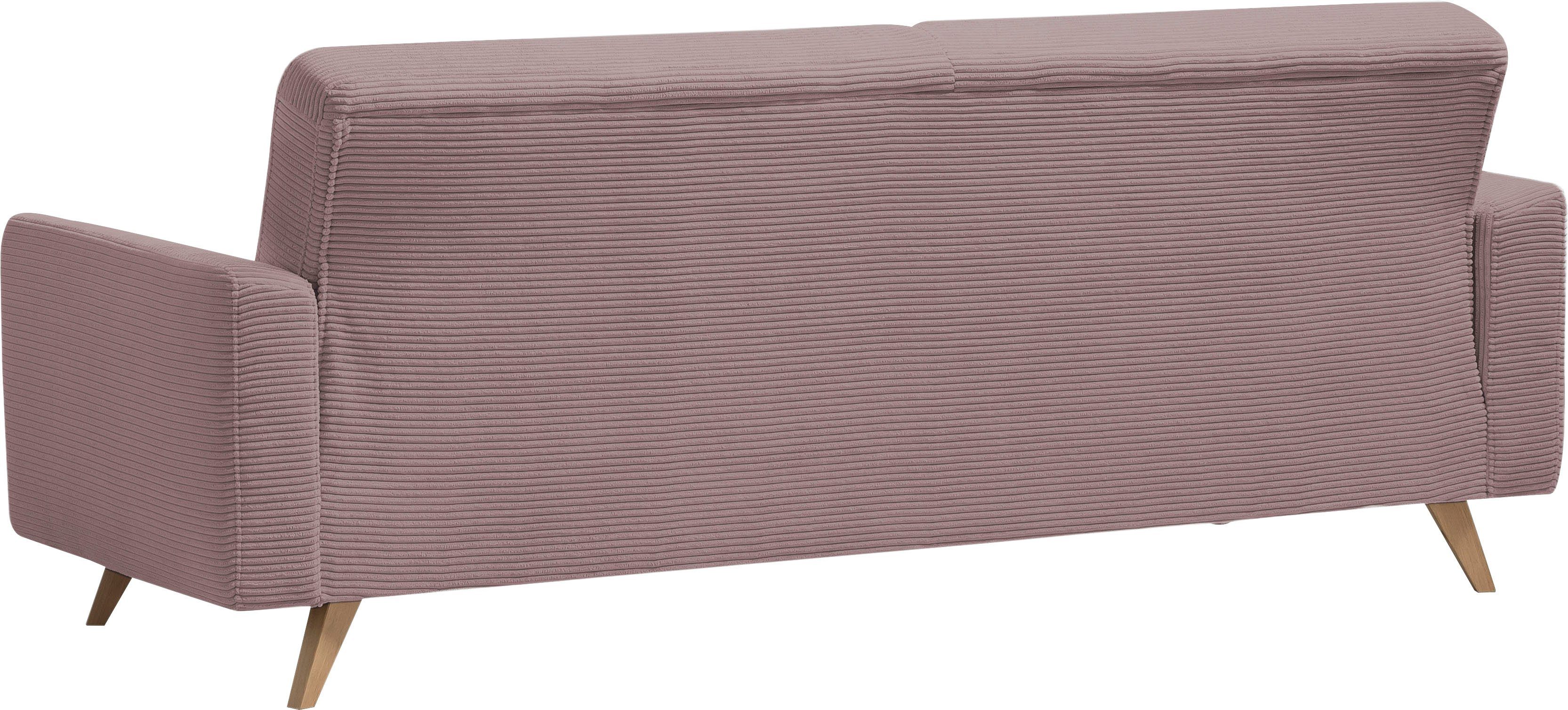exxpo - sofa fashion 3-zitsbank Samso, elegant en comfortabel, actuele cord bekleding, kantelbank