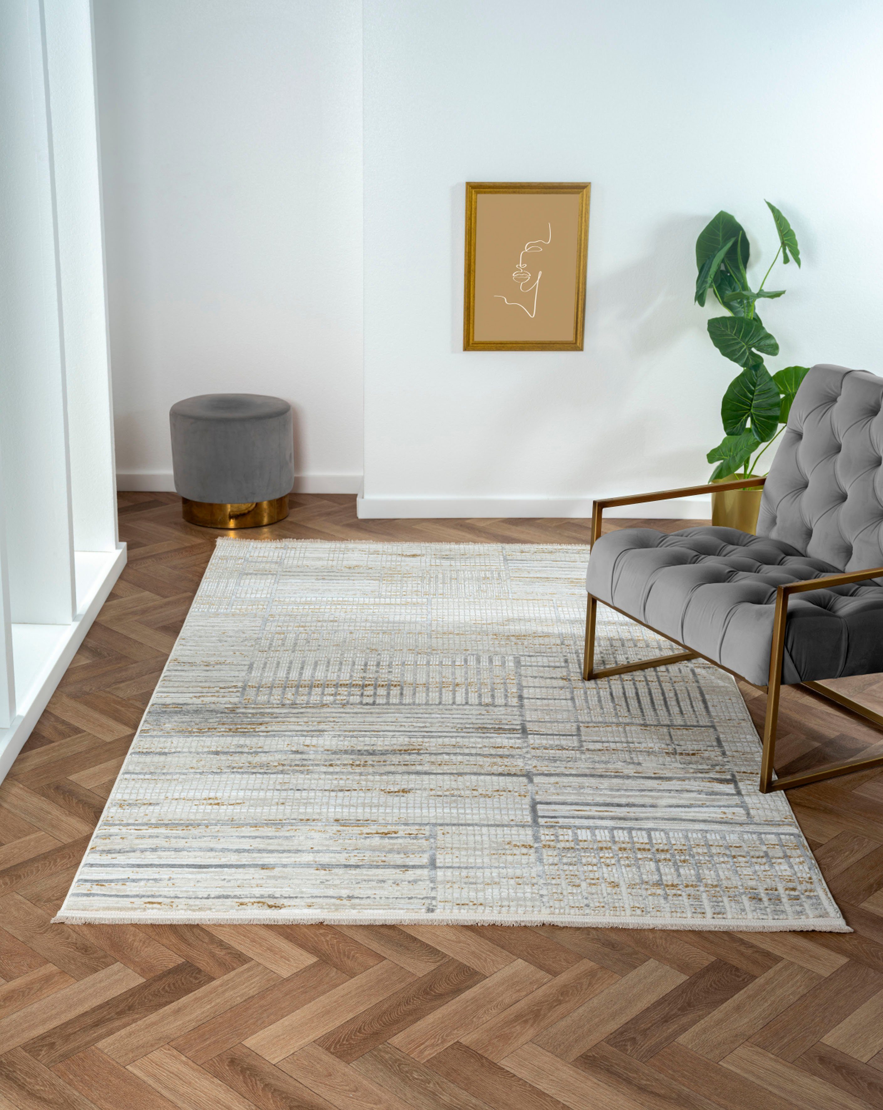Myflair Möbel & Accessoires Vloerkleed Mijn liefde voorraadopruiming Kortpolig, retro-stijl, bijzonder zacht door microvezel, met franjes