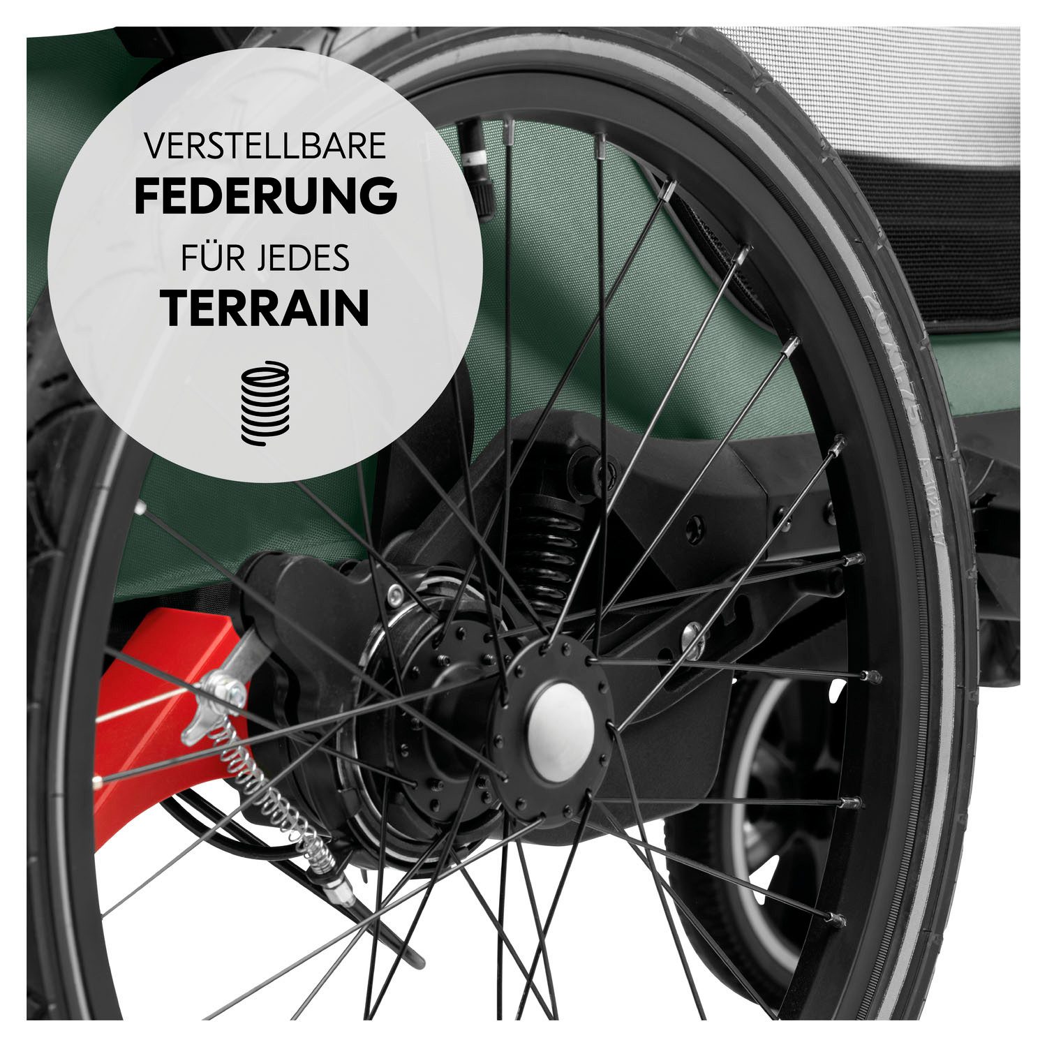 Hauck Kinderen fiets aanhanger Bike N Walk Duo voor 2 kinderen, incl. dissel