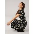 laura scott midi-jurk in wikkel-look - nieuwe collectie zwart
