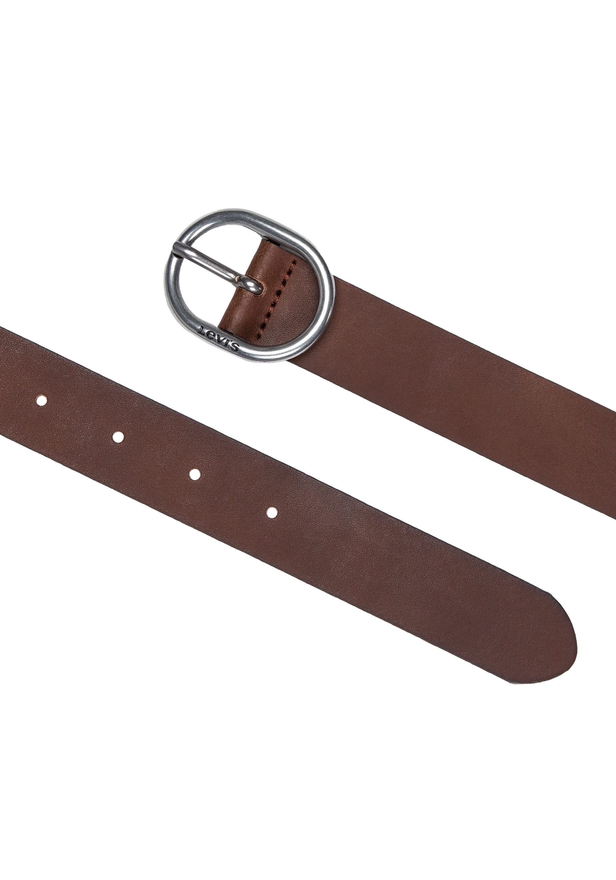 Levi's® Leren riem HERMOSILLA met ovale sluiting en logo-opdruk