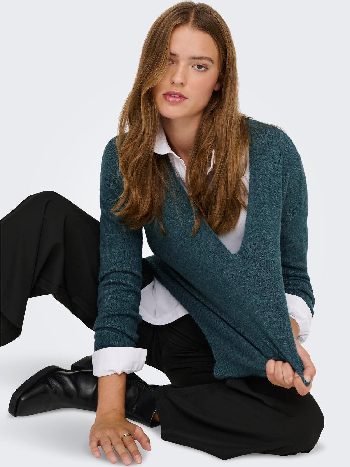 JDY Trui met V-hals JDYELANORA L/S V-NECK PULLO. KNT NOOS