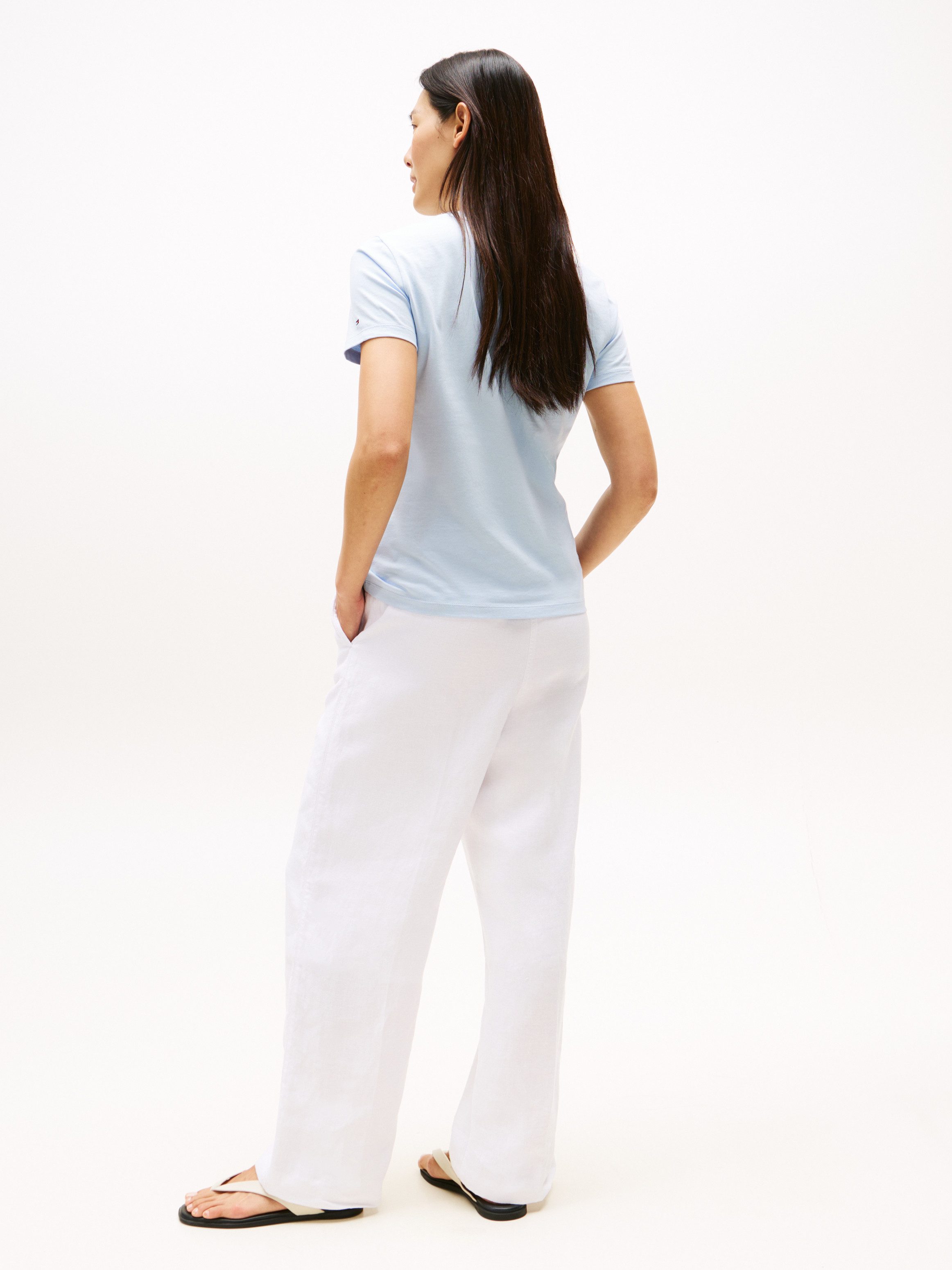 Tommy Hilfiger Shirt met korte mouwen SCRIPT REG C-NK SS T-SHIRT met tommy hilfiger script-logo-opschrift
