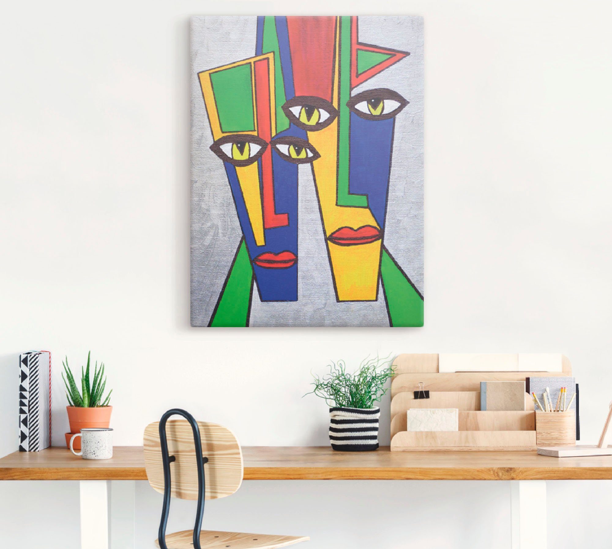 Artland Artprint op linnen Portret gespannen op een spieraam