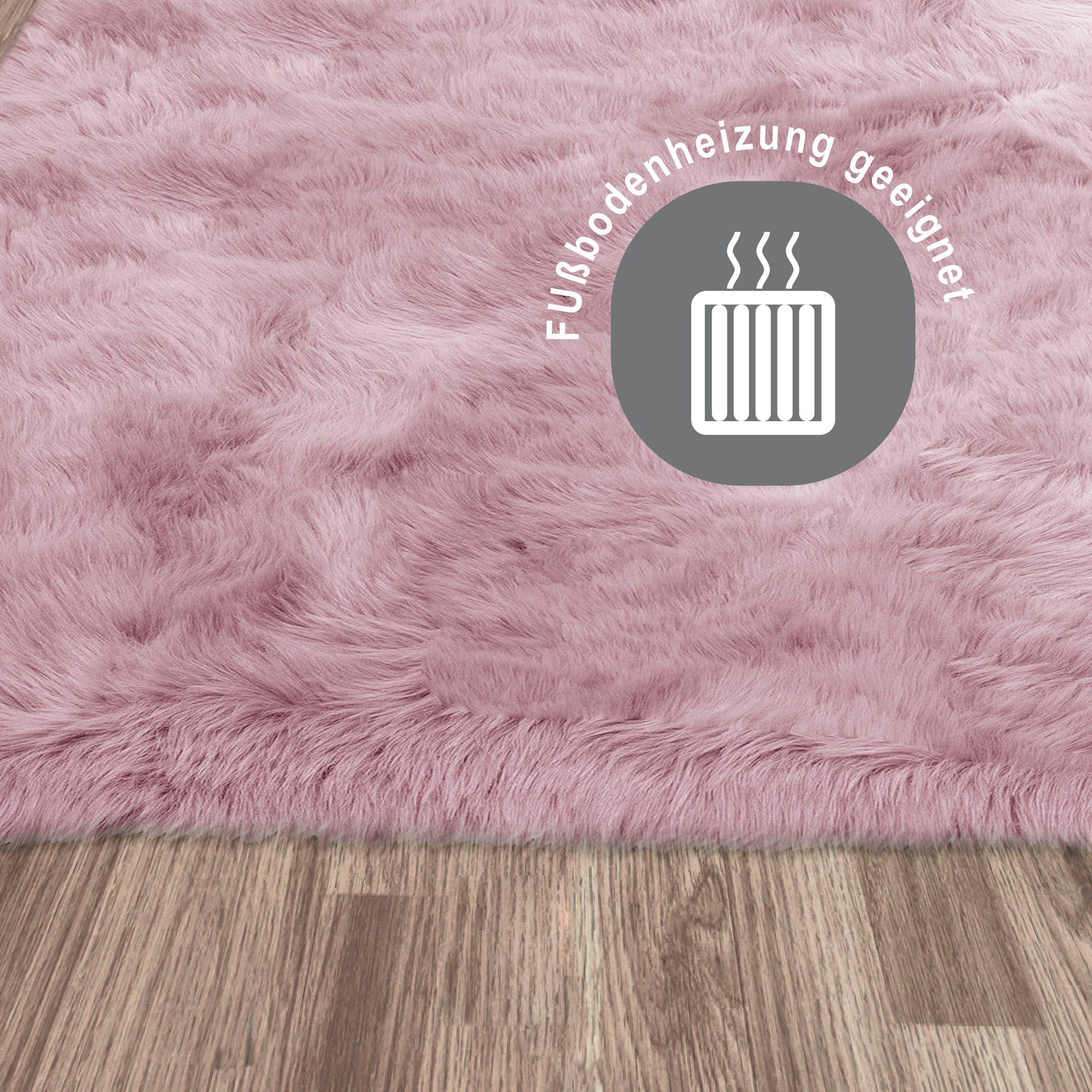 my home Hoogpolig vloerkleed Valeria schapenvacht tapijt knuffelig Imitatiebont, vachtmodel, zachte vloerkleden, slaapkamer, woonkamer
