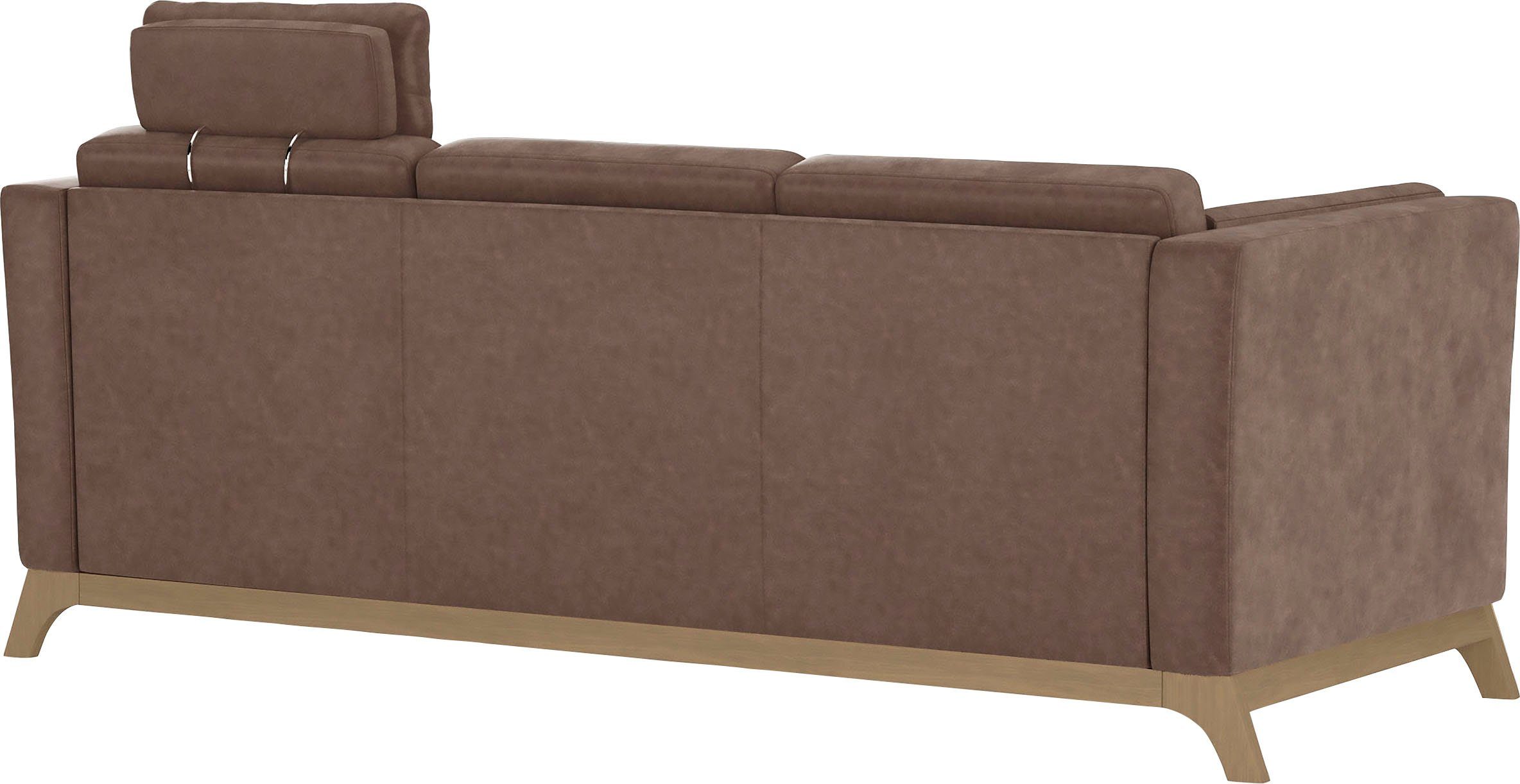 Home affaire 3-zitsbank Viva met houten frame van beukenhout