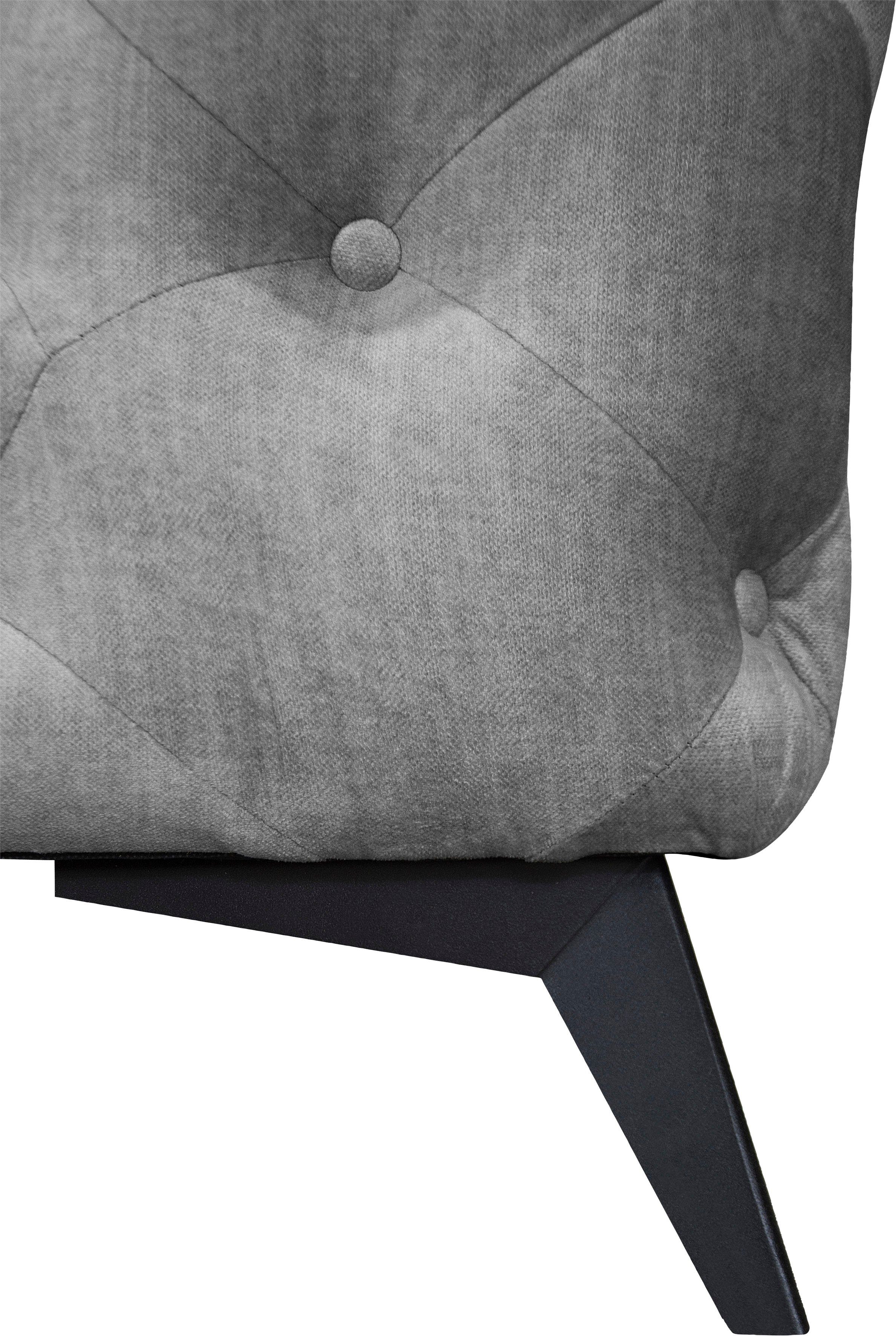 Leonique Chesterfield-bank Glynis L-vorm luxueuze capitonnage, moderne chesterfield look, kleur van de poten ter keuze