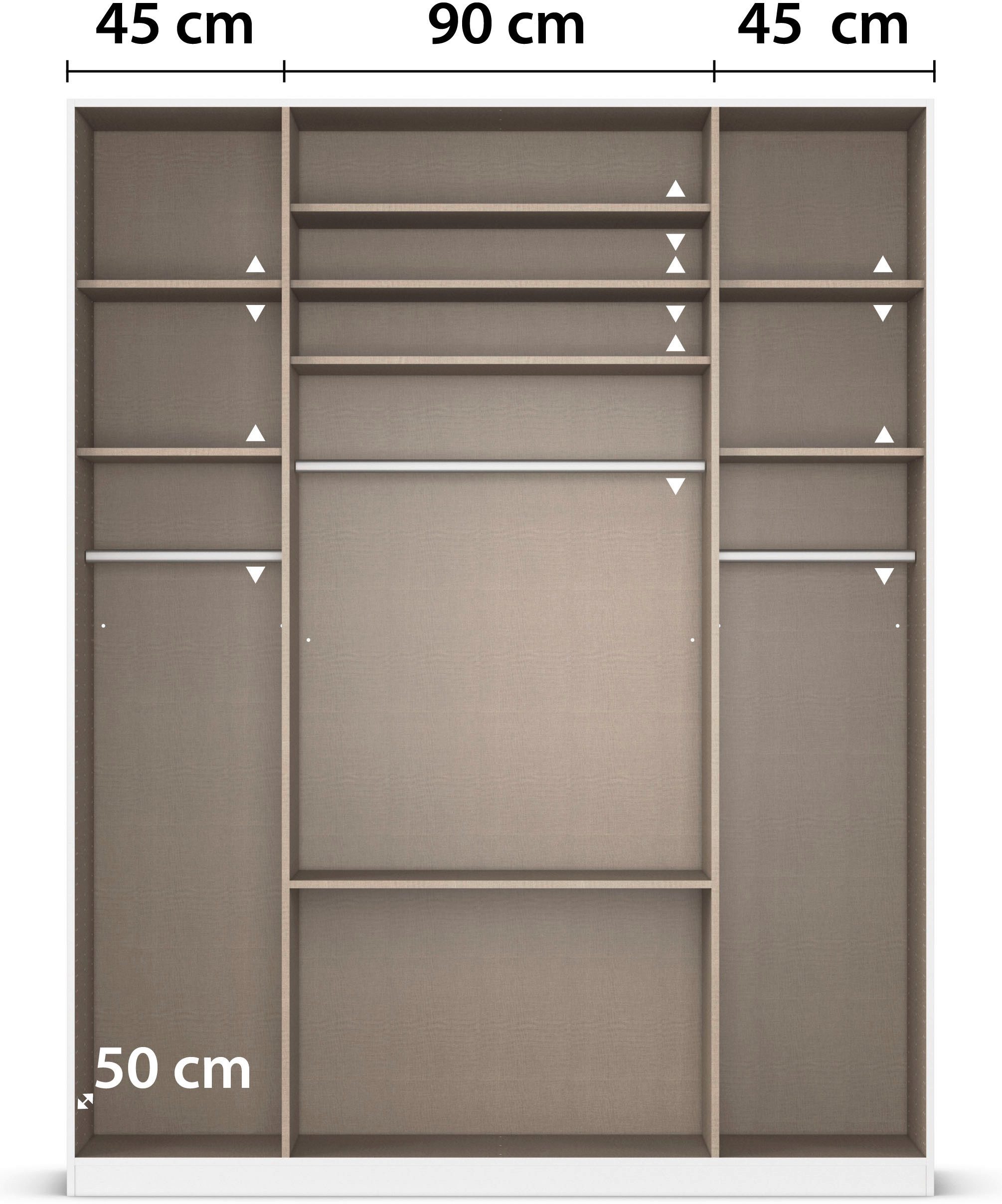rauch Draaideurkast Kledingkast kast garderobe AGORDO met decor- of hoogglansfront