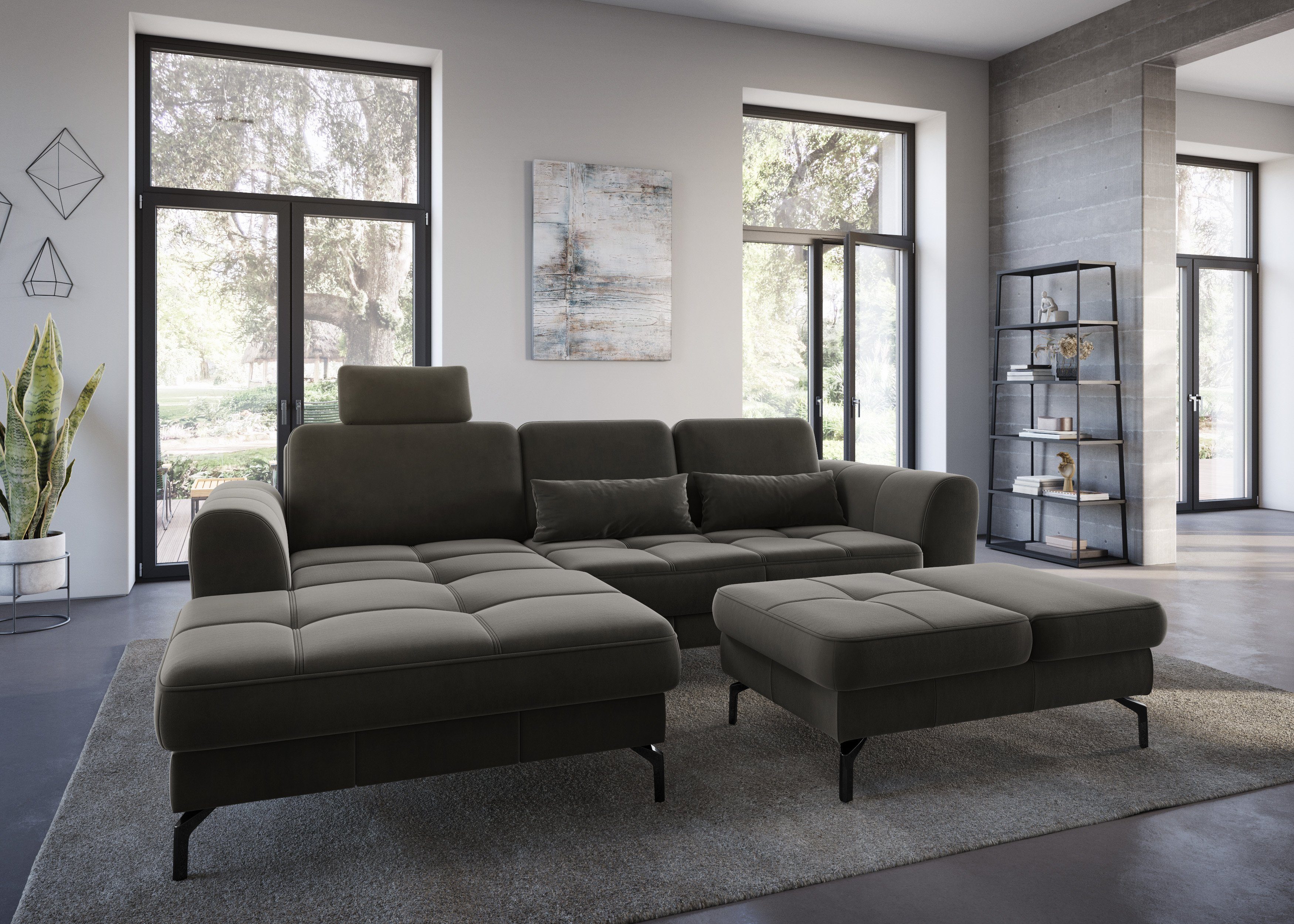 sit&more Hocker Bendigo met inklapfunctie, bodemvrijheid 15 cm, naar keuze in 2 pootkleuren